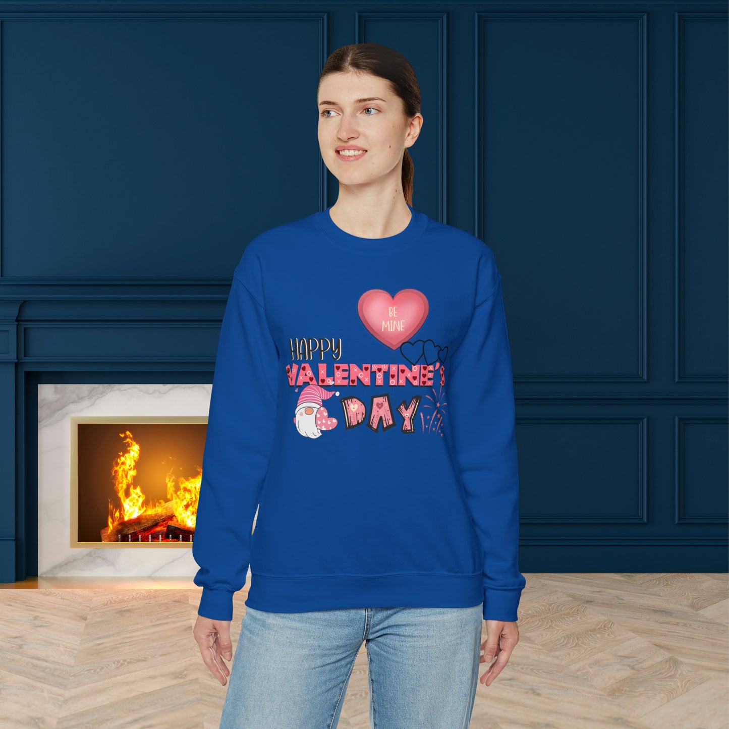 Happy valentines day Unisex Heavy Blend™ Crewneck Sweatshirt