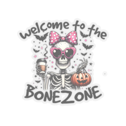 welcome to the Bone Zone Kiss-Cut Stickers, Happy Halloween Kiss-Cut Stickers, Spooky Season Kiss-Cut Stickers, Cute Cat Halloween Kiss-Cut Stickers.