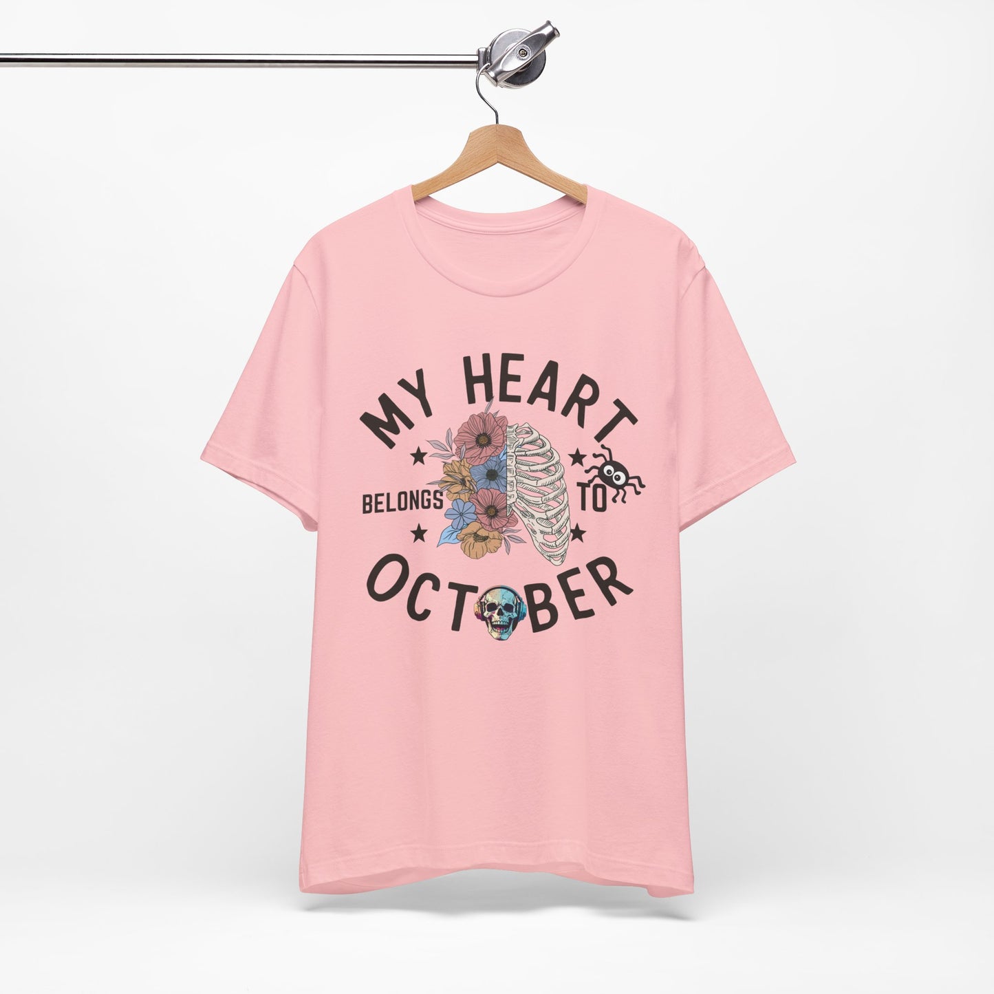 My Heart Belongs To October Halloween T-shirt, Happy Halloween T-shirt, Trick Or Treat T-shirt, Halloween T-shirt, Cool Halloween T-shirt, Spooky T-shirt,