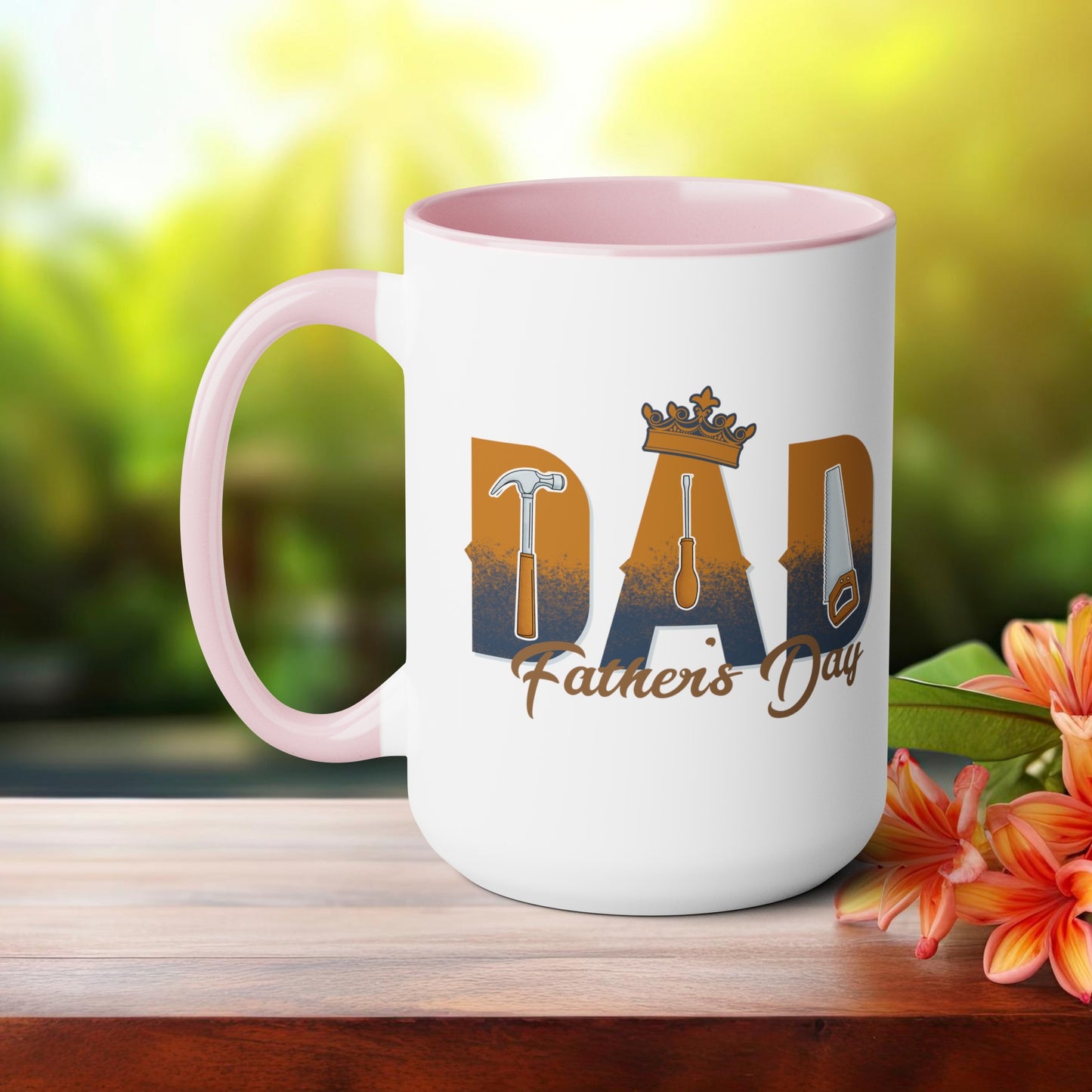 Happy father's dayTow-Tone Coffee Mug.15oz, Gift for Dad, Daddy's Coffee Mug