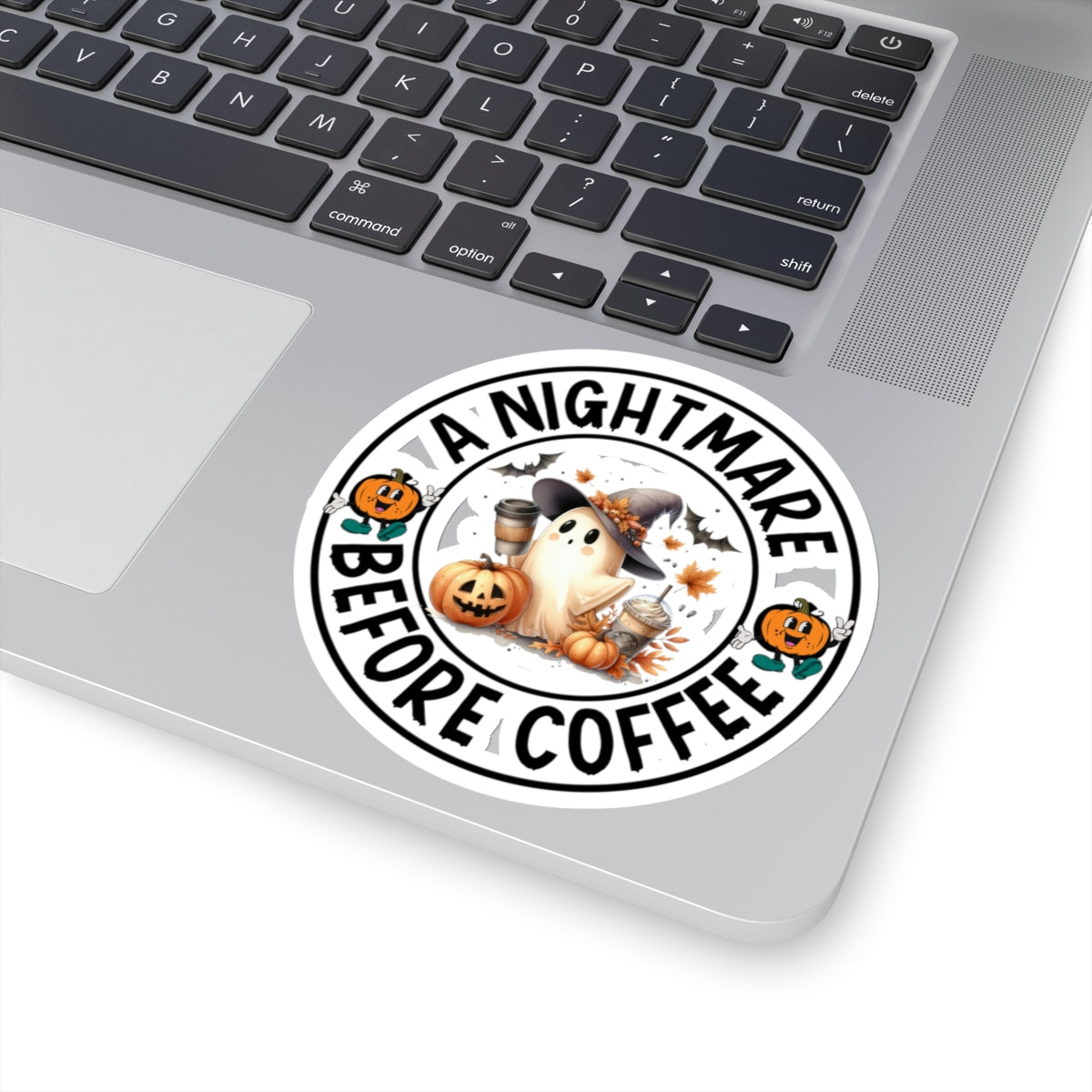 A Nightmare Before Coffee Halloween Kiss-Cut Stickers, Cute Ghost Halloween Kiss-Cut Stickers, Happy Halloween Kiss-Cut Stickers, Spooky Season Kiss-Cut Stickers, Trick Or Treat Halloween Kiss-Cut Stickers.