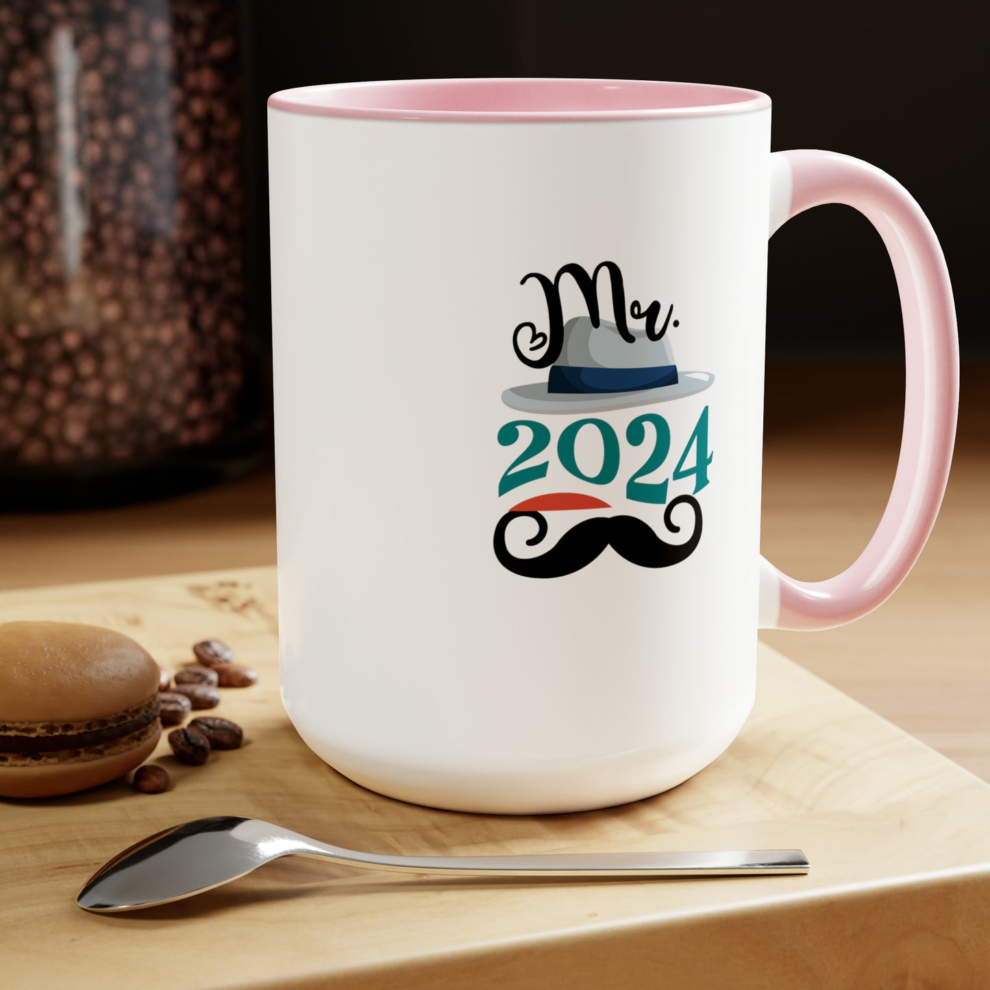 Happy New Year Two-Tone Coffee Mugs, 15oz