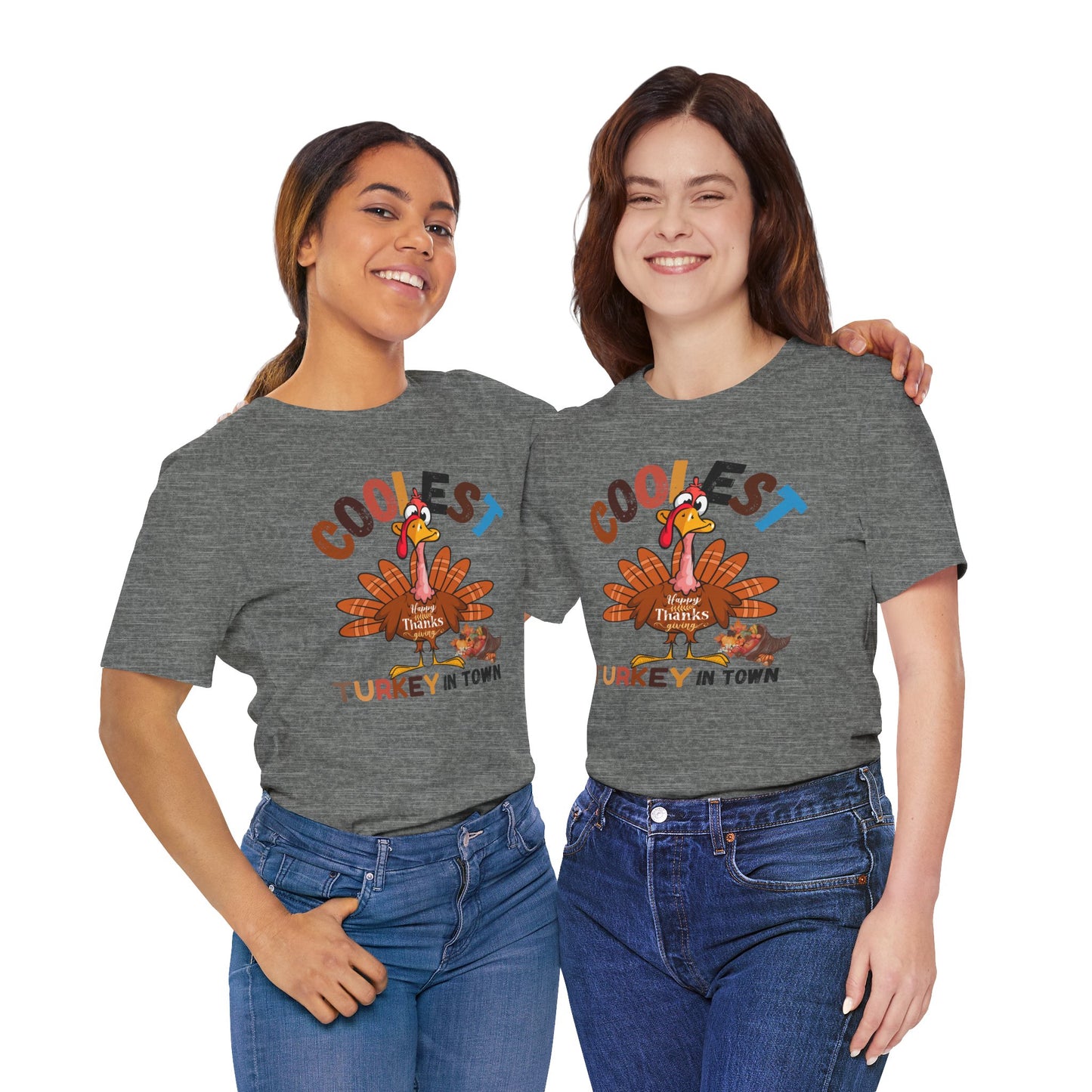 Coolest Turkey InTown T-shirt, Happy Thanksgiving T-shirt, Happy thanksgiving 2024 T-shirt, Thanksgiving Gift,Turkey Shirt, Family Thanksgiving, Holiday Outfit.