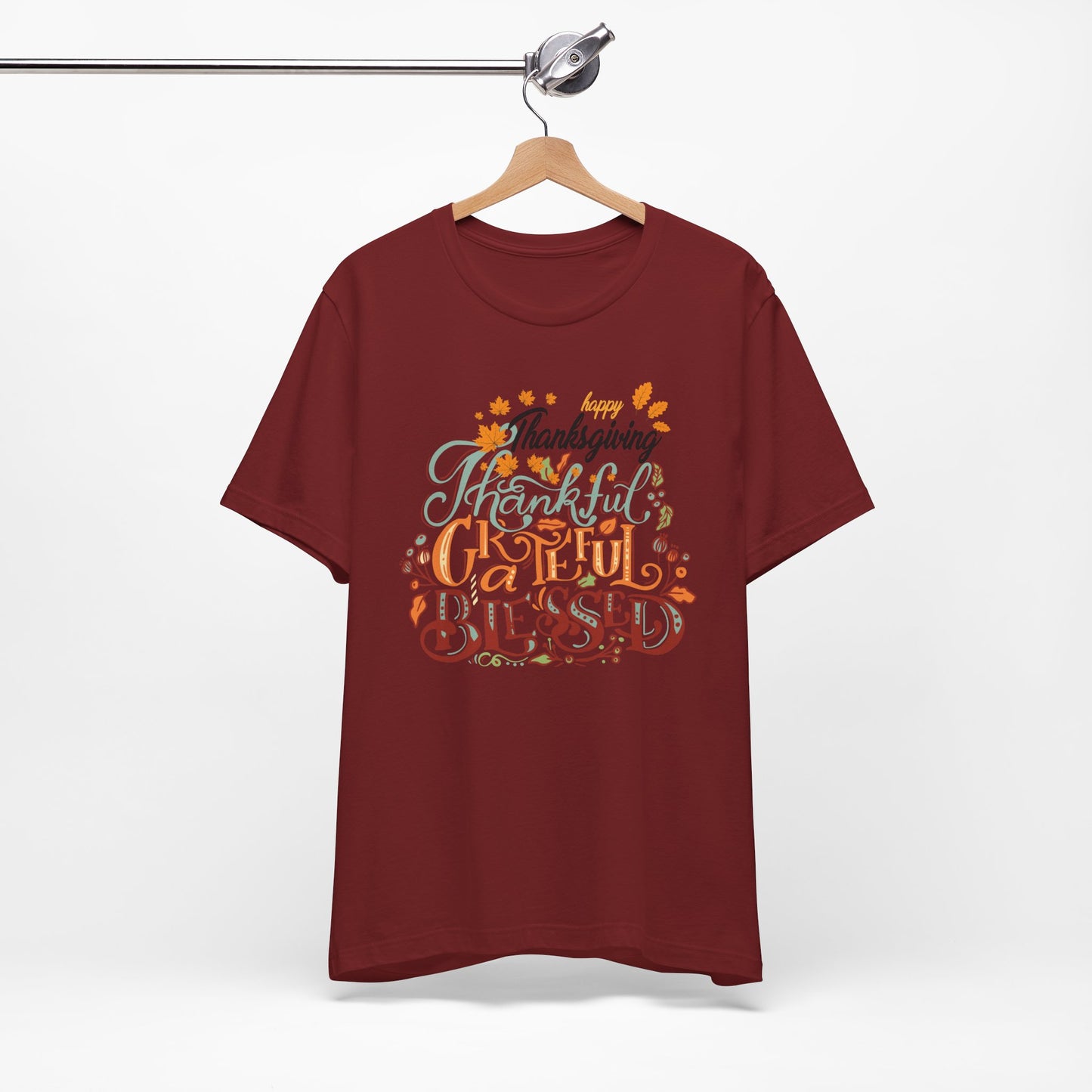 Thankful Grateful Blessed T-shirt, Happy Thanksgiving T-shirt, Happy thanksgiving 2024 T-shirt, Thanksgiving Gift,Turkey Shirt, Family Thanksgiving, Holiday Outfit.