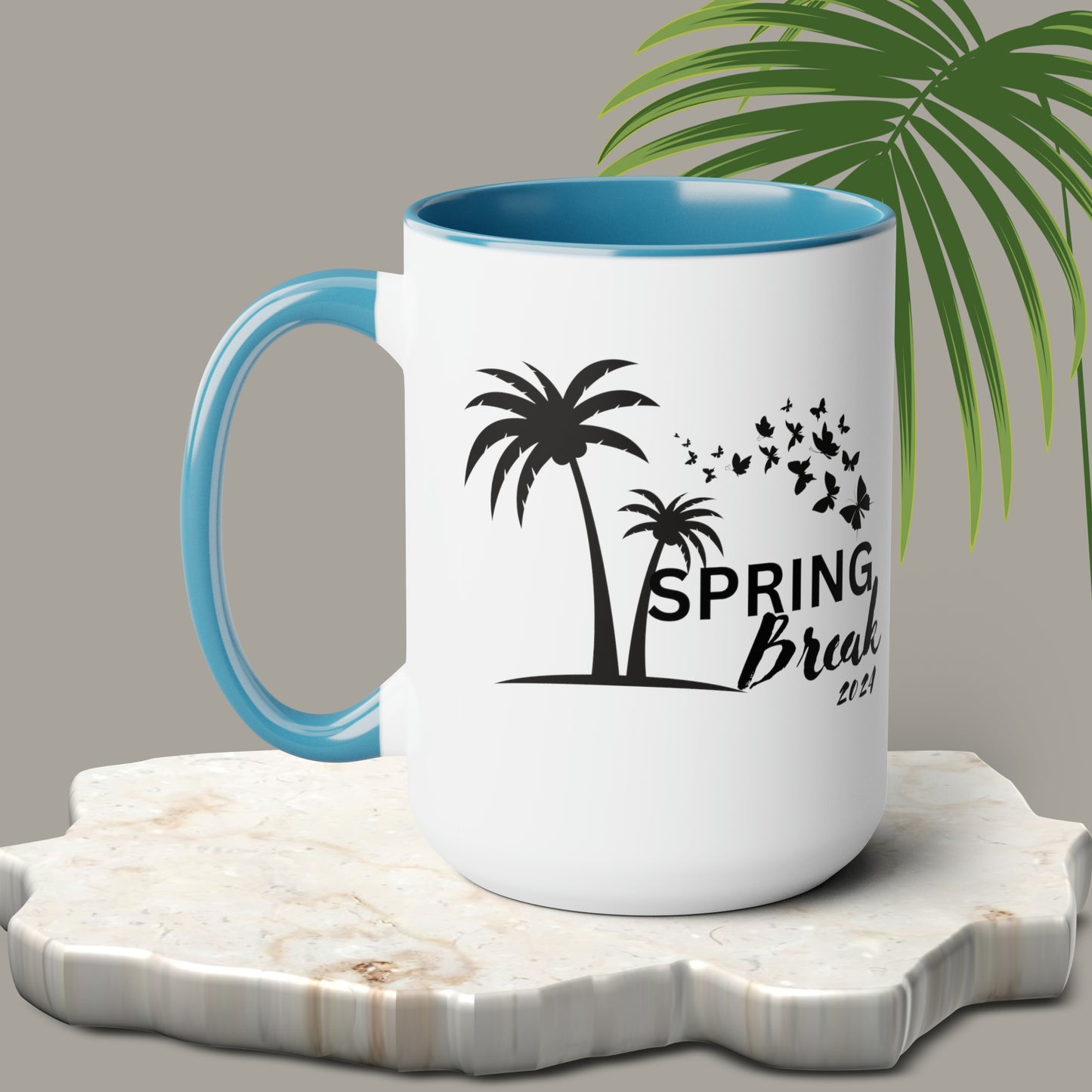 Spring Break 2024 Two-Tone Coffee Mugs, 15oz