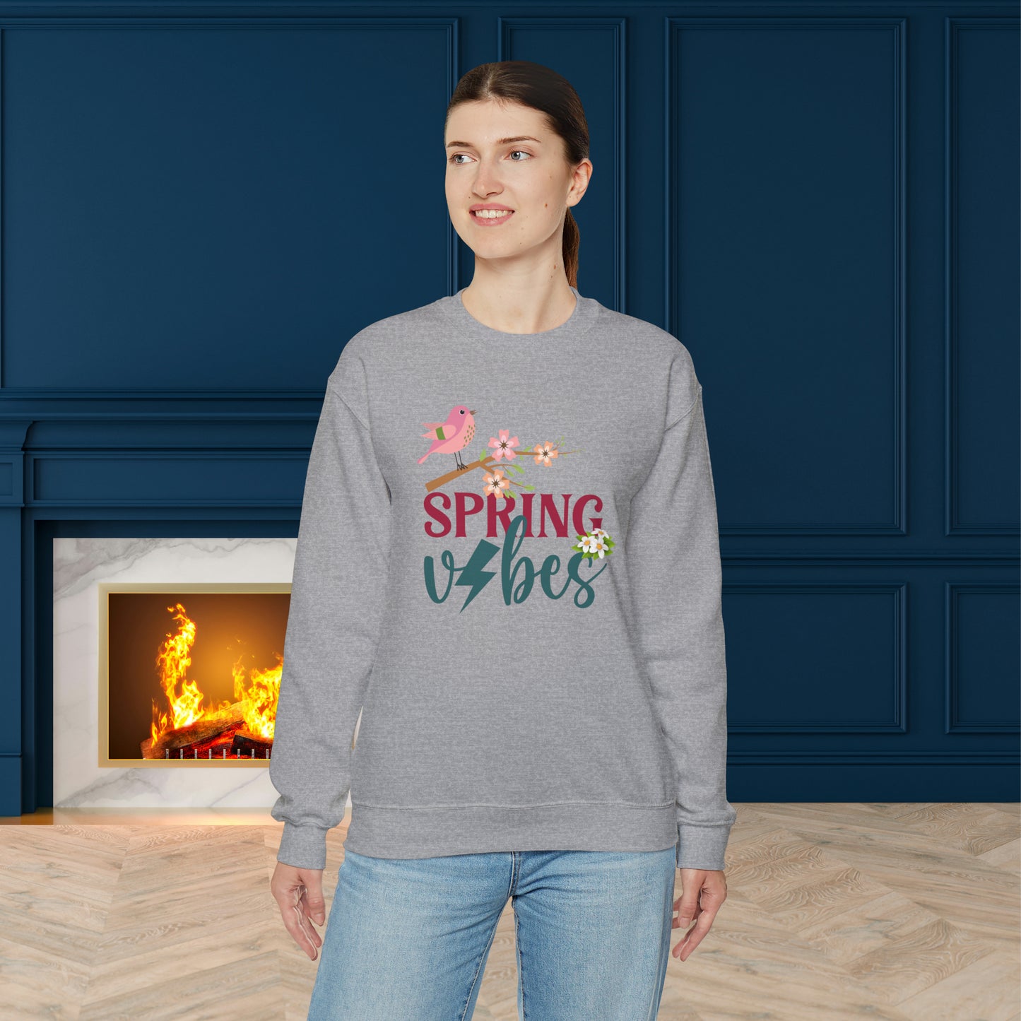 Spring Vibes Unisex Crewneck Sweatshirt