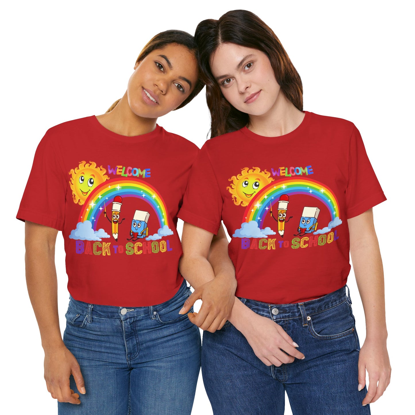 Welcome Back To School T-Shirt, Hello Teacher T-Shirt, Back To School T-Shirt, Teach Love Inspire Teacher Shirt, Teacher Back To school unisex jersey short sleeve.First Day Vibes T-Shirt.
