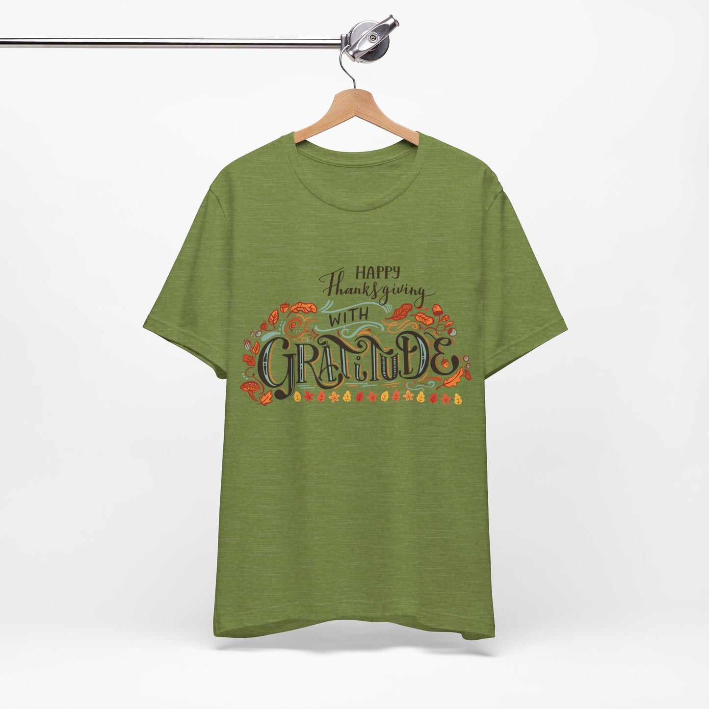 Happy Thanksgiving With Gratitude T-shirt, Happy thanksgiving 2024 T-shirt, Thanksgiving Gift,Turkey Shirt, Family Thanksgiving, Holiday Outfit.