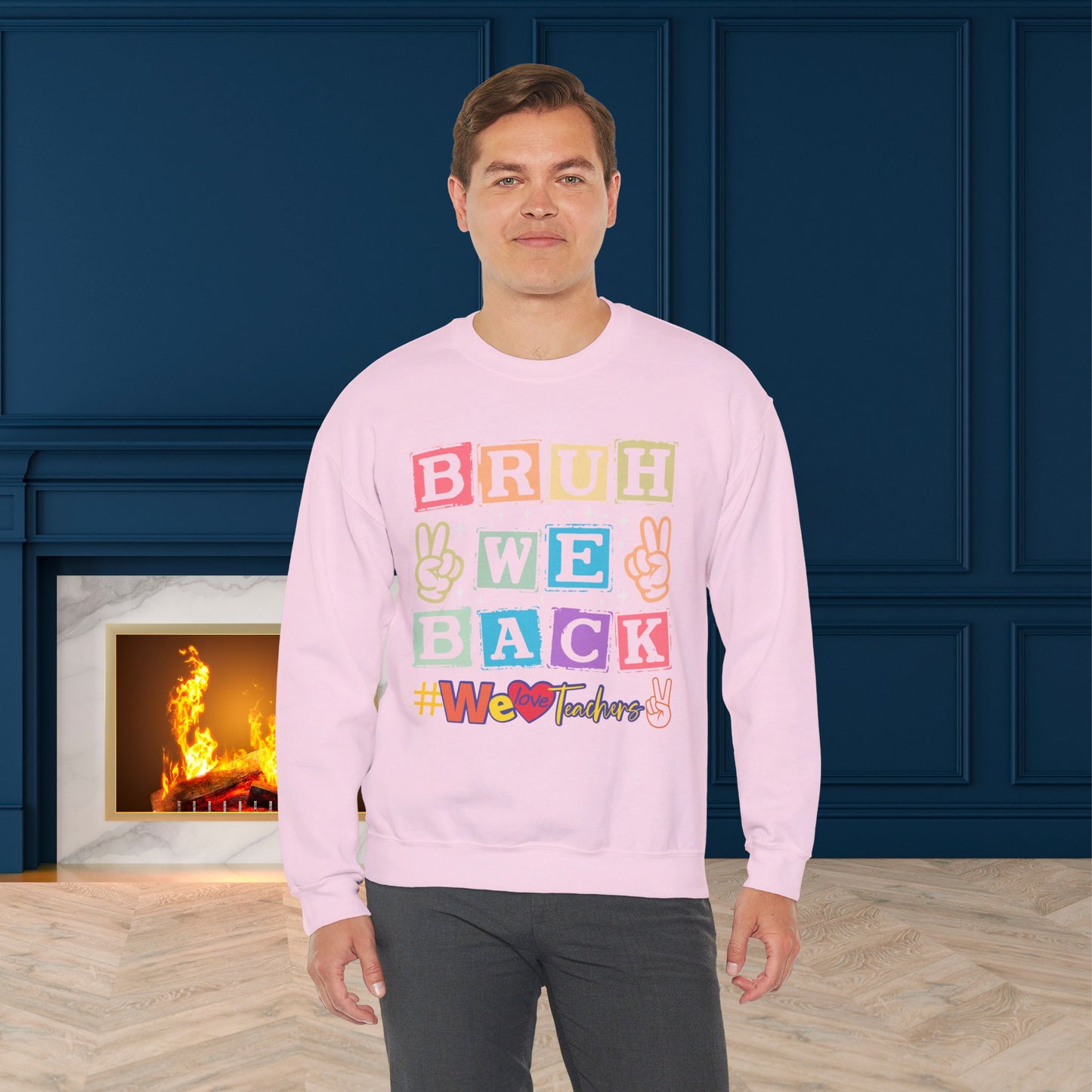 Back To school unisex heavy blend crewneck sweatshirt, We Love Teachers Sweatshirt,Teacher Back To school  Sweatshirt. First Day Vibes Sweatshirt.