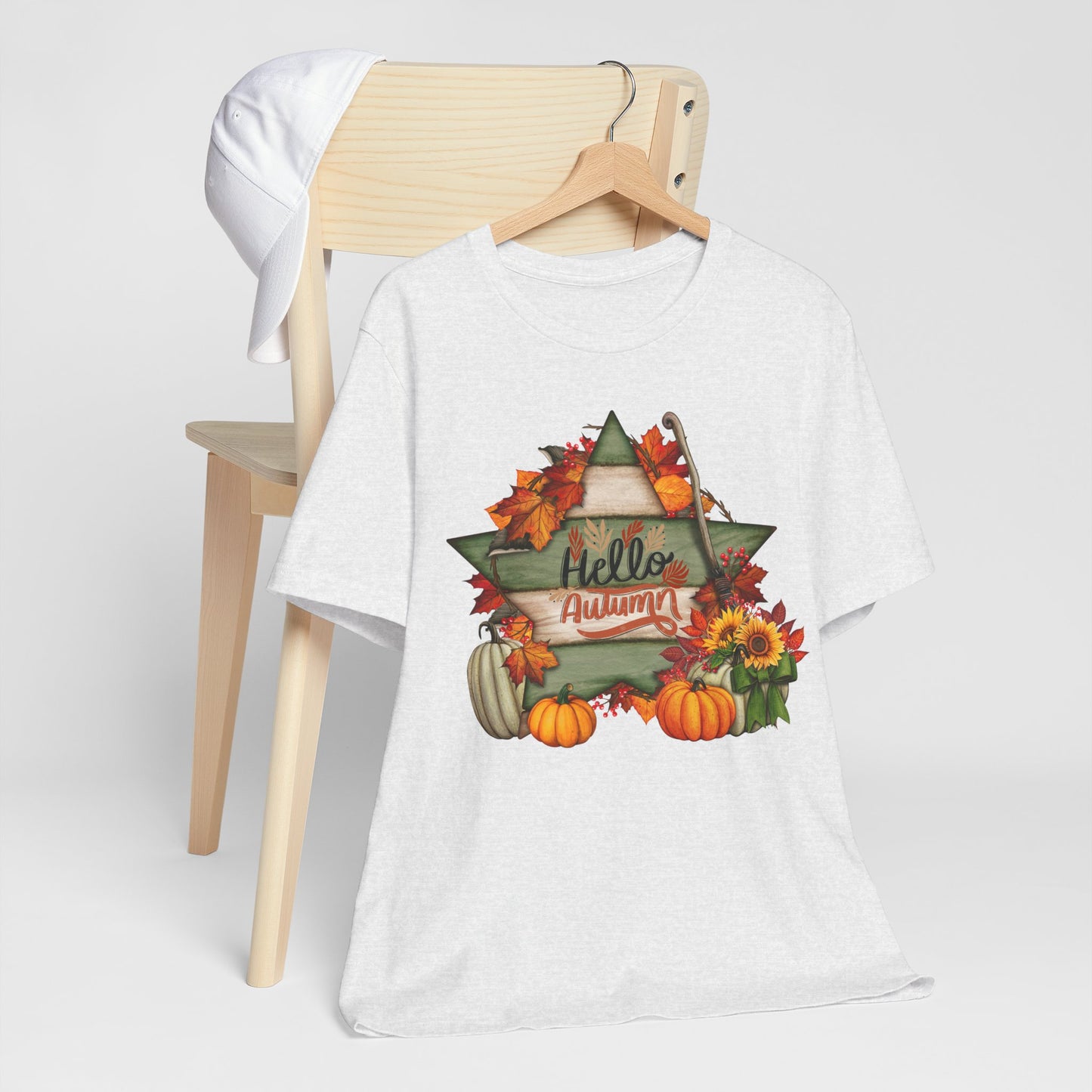 Hello Autumn Thanksgiving T-shirt, Happy thanksgiving 2024 T-shirt, Thanksgiving Gift,Turkey Shirt, Family Thanksgiving, Holiday Outfit.