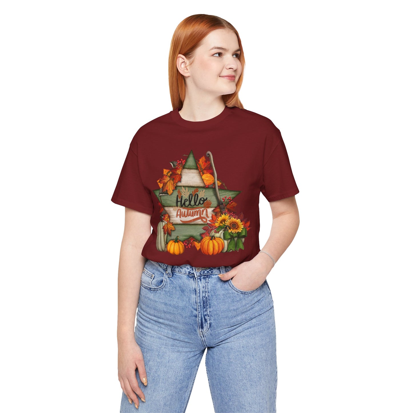 Hello Autumn Thanksgiving T-shirt, Happy thanksgiving 2024 T-shirt, Thanksgiving Gift,Turkey Shirt, Family Thanksgiving, Holiday Outfit.