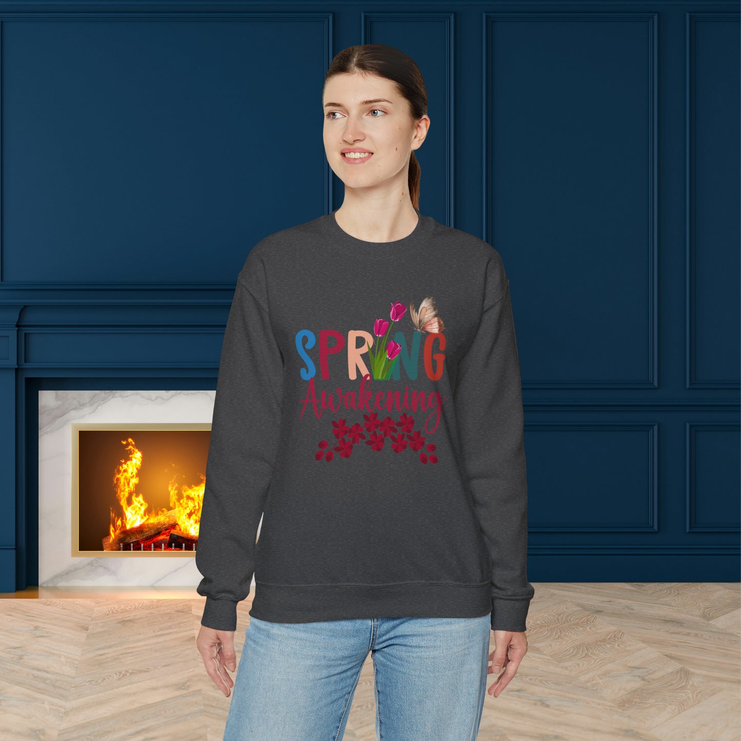 Spring Awakening Unisex Crewneck Sweatshirt, Spring Time Trendy Sweatshirt