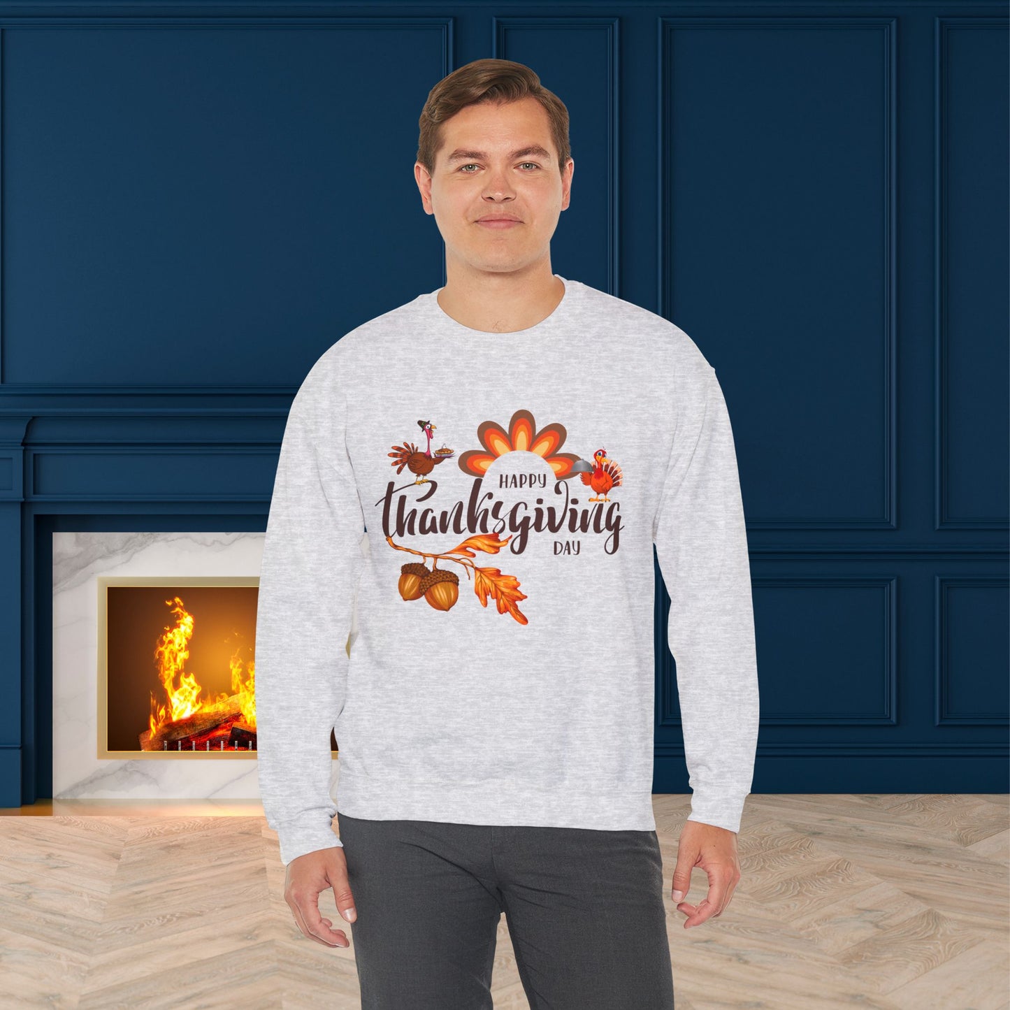 Happy Thanksgiving Day Sweatshirt - Unisex Heavy Blend, Happy Thanksgiving2024 Sweatshirt, Thanksgiving Gift, Festive Sweatshirt.