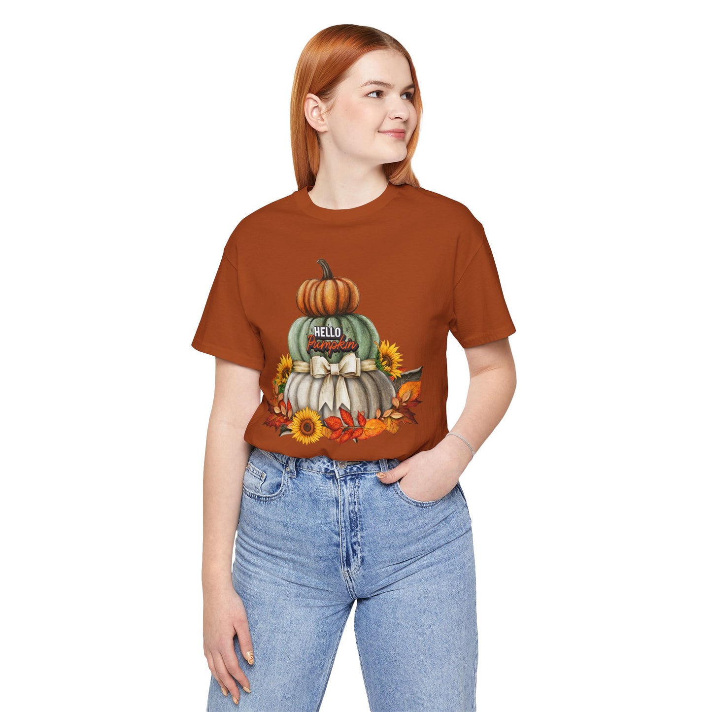 Hello Pumpkin Thanksgiving T-shirt, Happy thanksgiving 2024 T-shirt, Thanksgiving Gift,Turkey Shirt, Family Thanksgiving, Holiday Outfit.