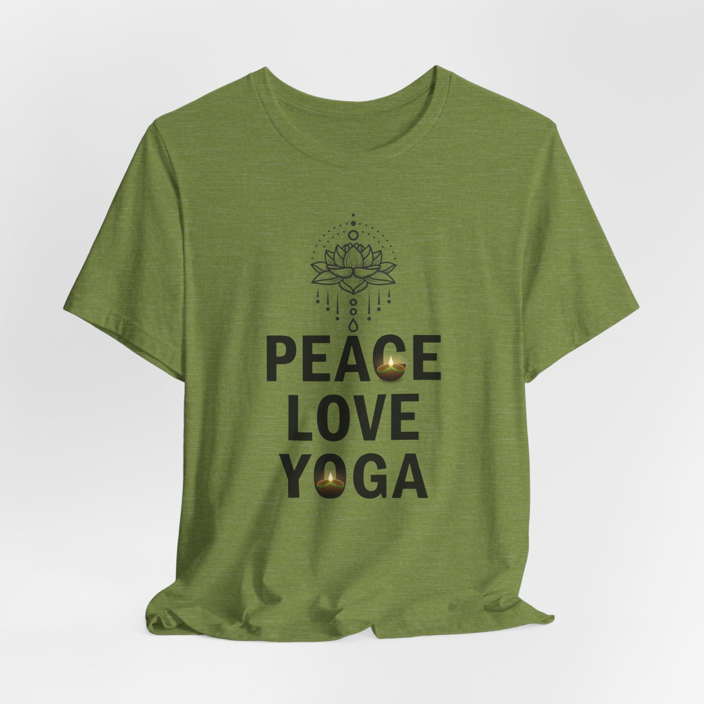 Peace Love Yoga T-Shirt, Cute Yoga workout Shirt, Yoga lovers T-shirt, Yoga Instructor Gift, Gym shirt, Gift For Yoga lover, Gift For Yogi.