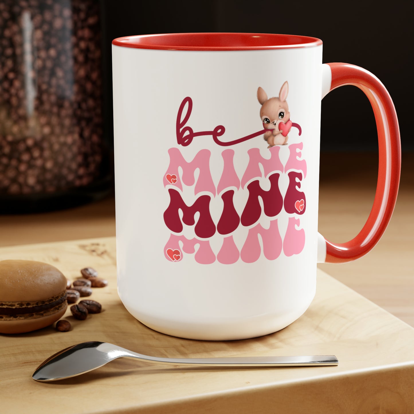 Happy valentines day Two-Tone Coffee Mugs, 15oz