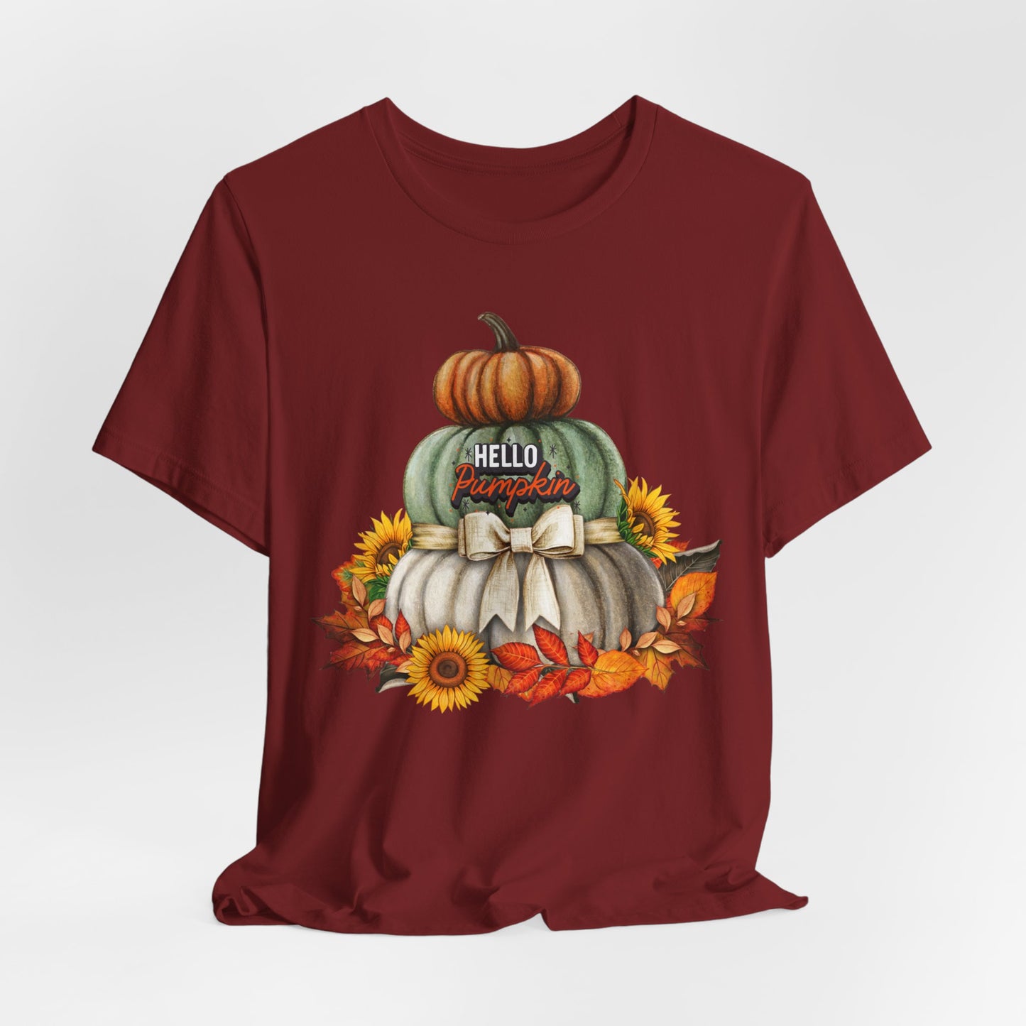 Hello Pumpkin Thanksgiving T-shirt, Happy thanksgiving 2024 T-shirt, Thanksgiving Gift,Turkey Shirt, Family Thanksgiving, Holiday Outfit.