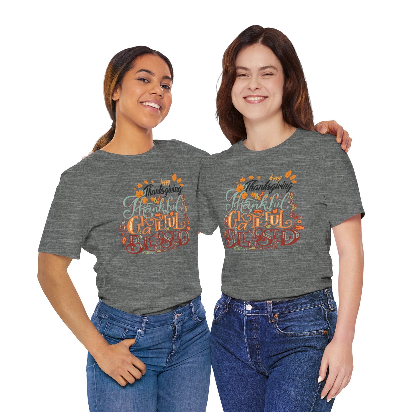 Thankful Grateful Blessed T-shirt, Happy Thanksgiving T-shirt, Happy thanksgiving 2024 T-shirt, Thanksgiving Gift,Turkey Shirt, Family Thanksgiving, Holiday Outfit.