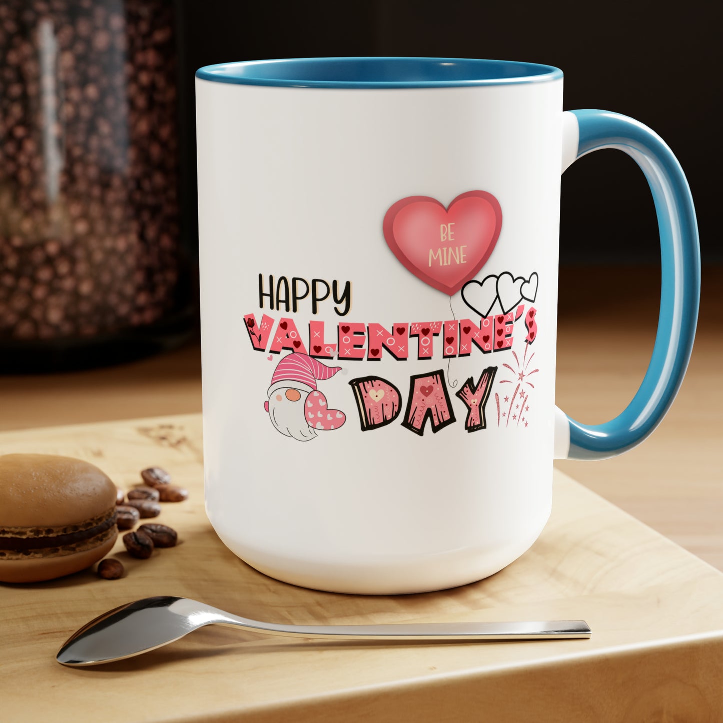 Happy valentines day Two-Tone Coffee Mugs, 15oz