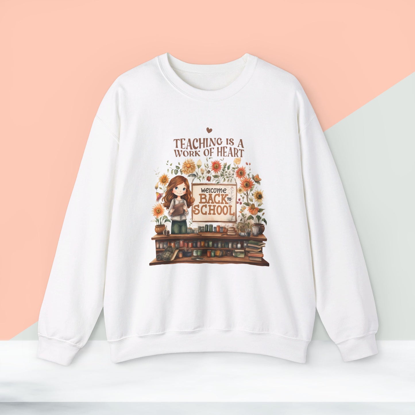 We Love Teachers Sweatshirt, Back To school unisex heavy blend crewneck sweatshirt, Teacher Back To school  Sweatshirt. First Day Vibes Sweatshirt.