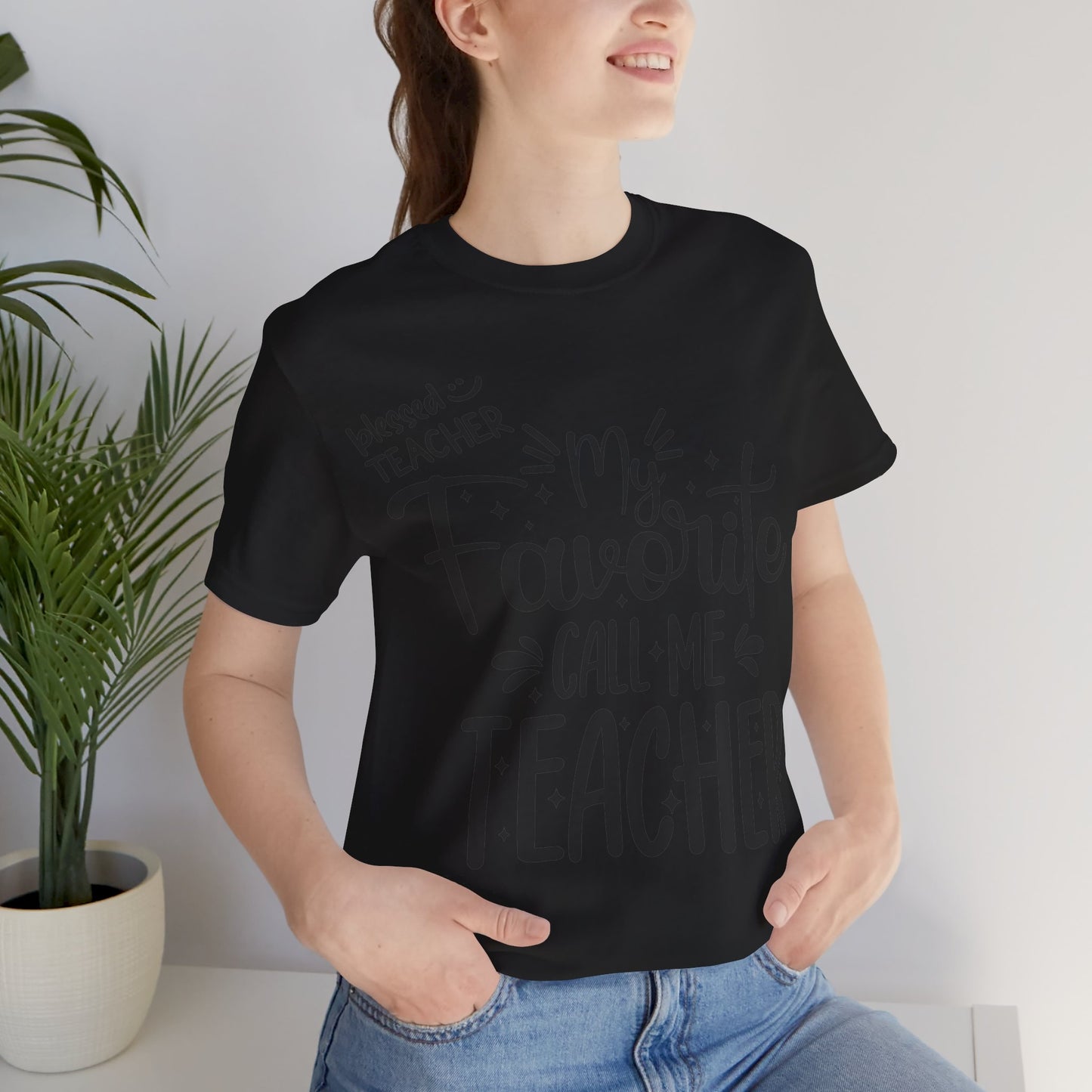 My Favorite Call Me Teacher T-shirt, Hello Teacher T-Shirt, Back To School T-Shirt, Teach Love Inspire Teacher Shirt, Teacher Back To school unisex jersey short sleeve.First Day Vibes T-Shirt.