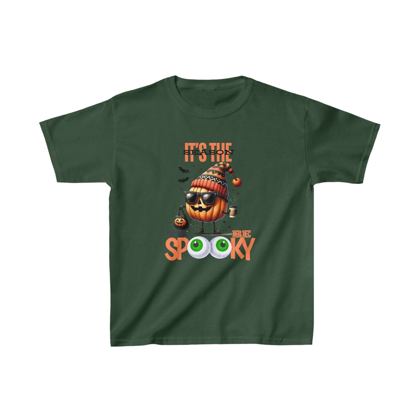 It's The Season To Be Spooky Halloween Kids Shirt, Spooky Halloween Kids Heavy Cotton™ Tee, Spooky Season Kids Shirt, Spooky Vibes Shirt, Trick Or Treat Cotton T-Shirt.