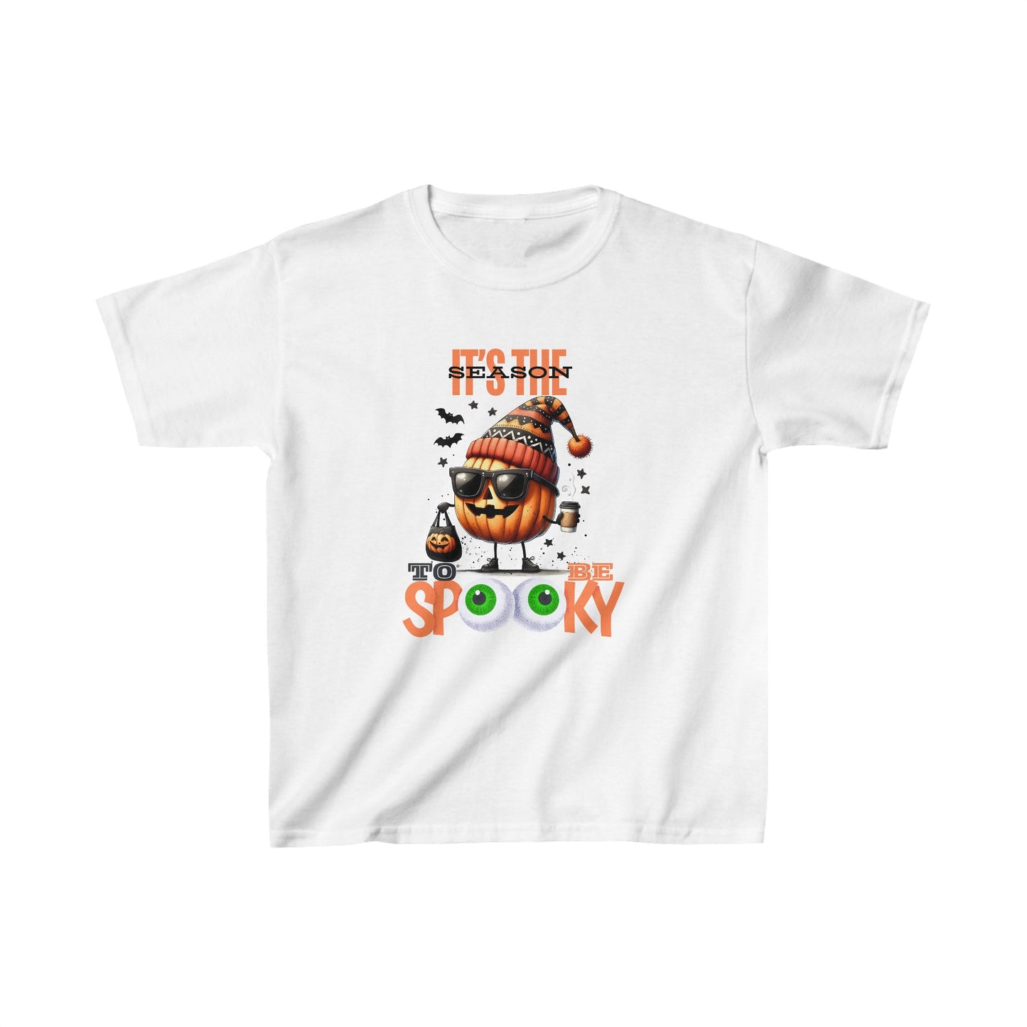 It's The Season To Be Spooky Halloween Kids Shirt, Spooky Halloween Kids Heavy Cotton™ Tee, Spooky Season Kids Shirt, Spooky Vibes Shirt, Trick Or Treat Cotton T-Shirt.