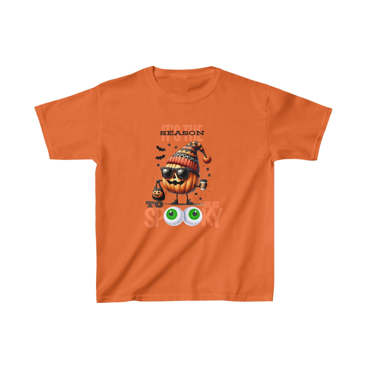 It's The Season To Be Spooky Halloween Kids Shirt, Spooky Halloween Kids Heavy Cotton™ Tee, Spooky Season Kids Shirt, Spooky Vibes Shirt, Trick Or Treat Cotton T-Shirt.