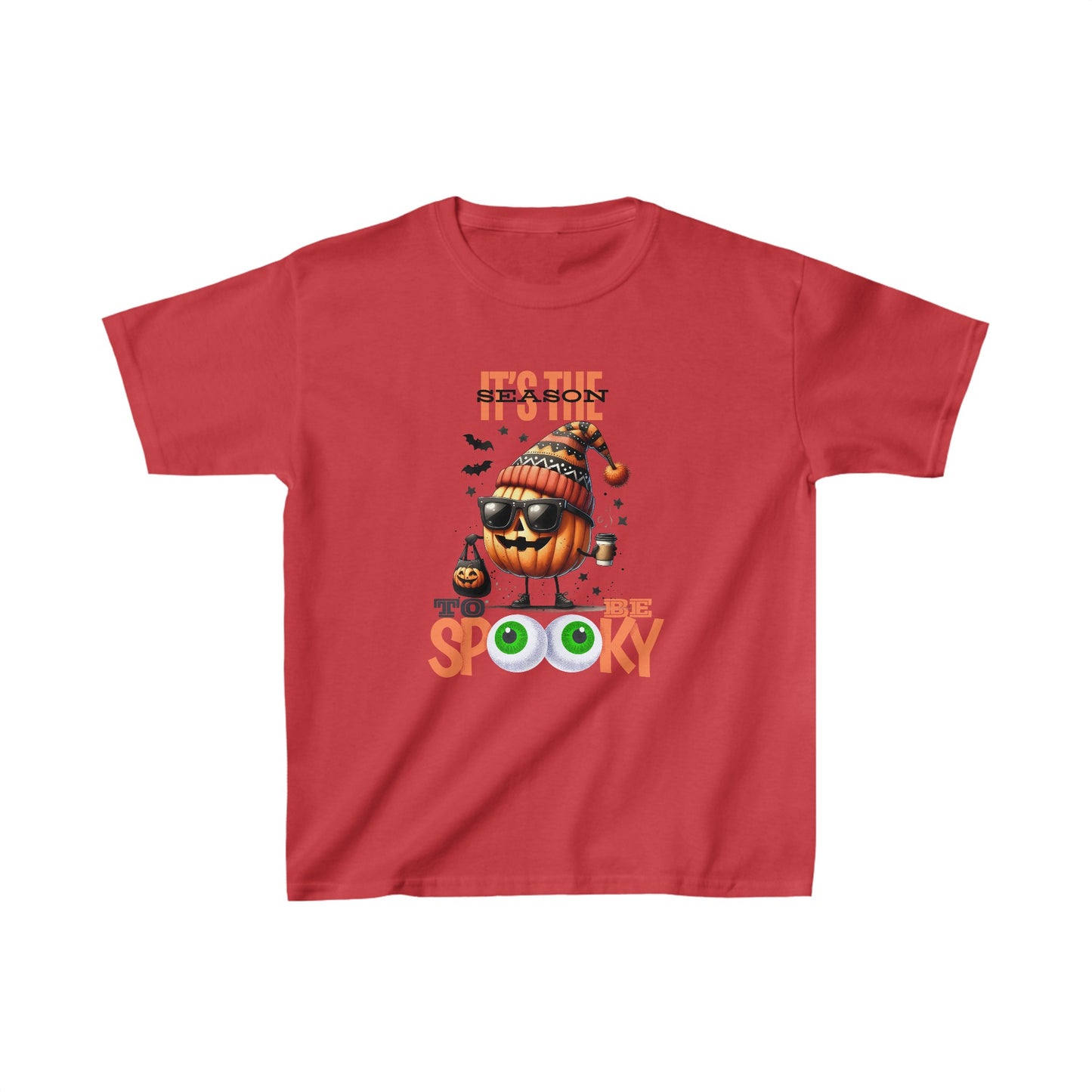 It's The Season To Be Spooky Halloween Kids Shirt, Spooky Halloween Kids Heavy Cotton™ Tee, Spooky Season Kids Shirt, Spooky Vibes Shirt, Trick Or Treat Cotton T-Shirt.