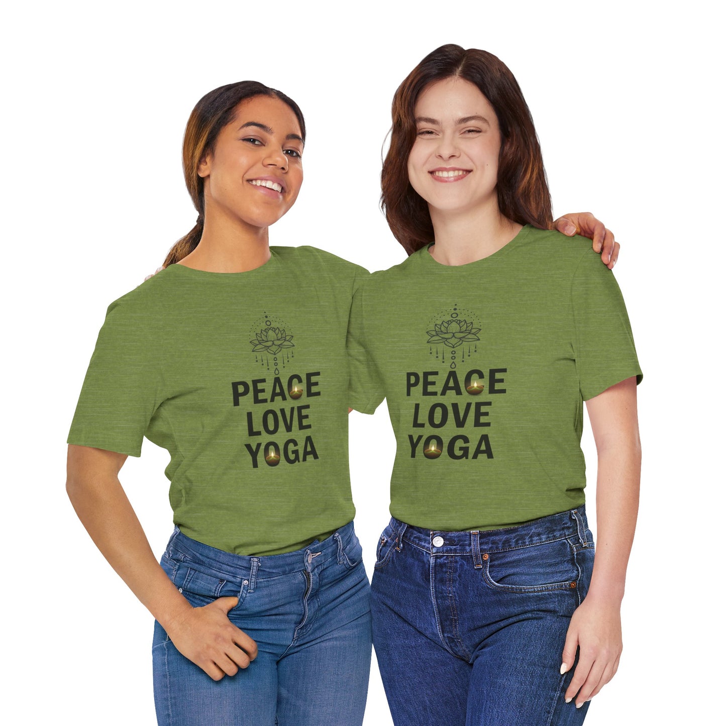 Peace Love Yoga T-Shirt, Cute Yoga workout Shirt, Yoga lovers T-shirt, Yoga Instructor Gift, Gym shirt, Gift For Yoga lover, Gift For Yogi.