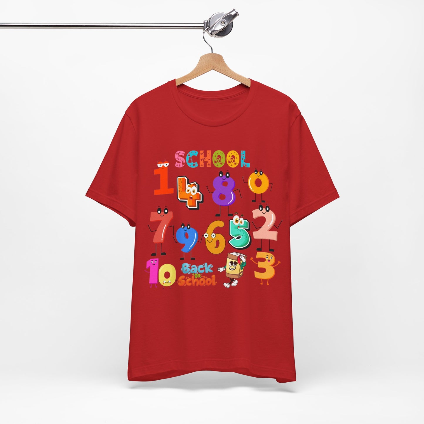 1 2 3 Back To School T-Shirt, Love Teach Inspire T-Shirt, Back To School T-Shirt, Teacher Back To school unisex jersey short sleeve.First Day Vibes T-Shirt.