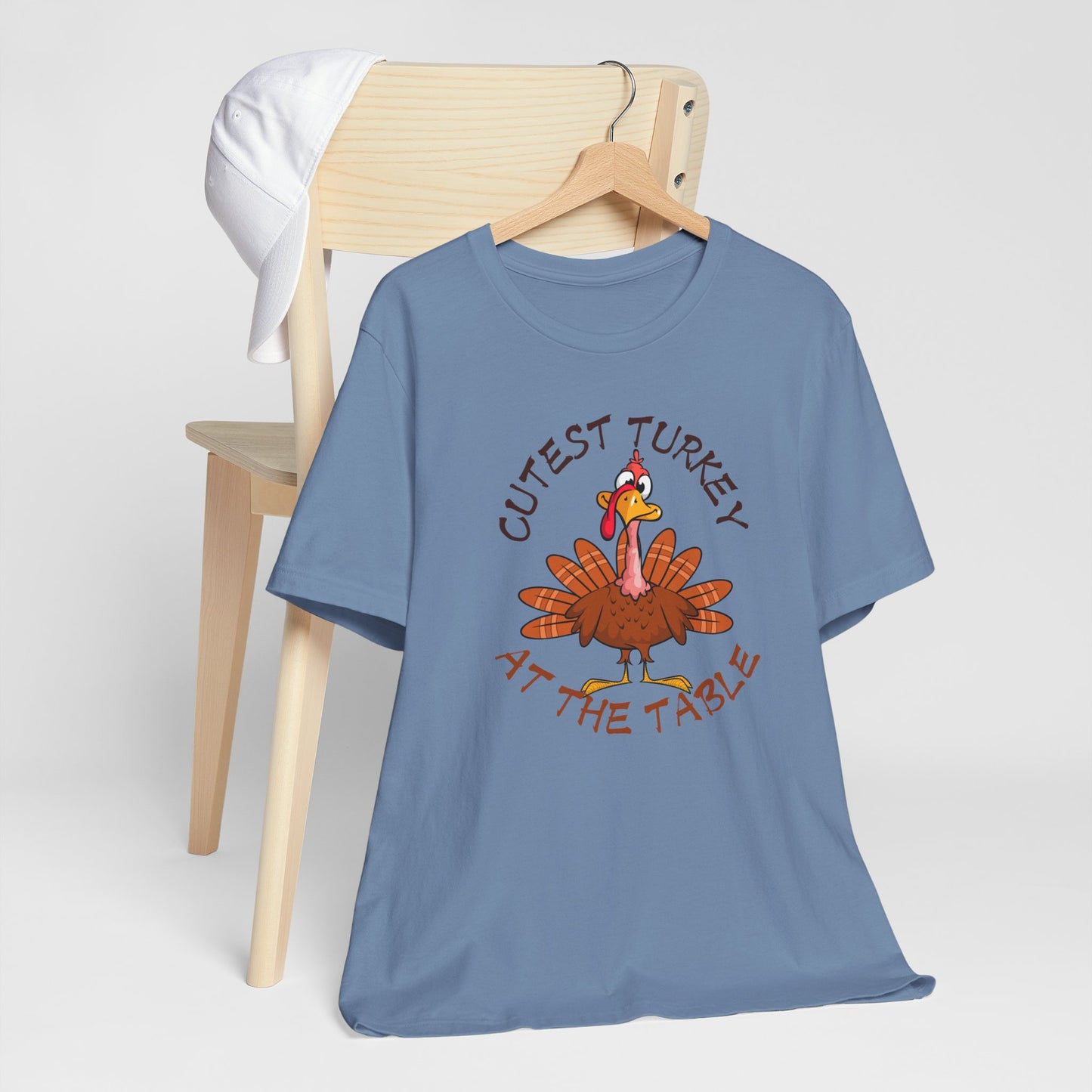 Cutest Turkey At The Table T-shirt, Happy Thanksgiving T-shirt, Happy thanksgiving 2024 T-shirt, Thanksgiving Gift,Turkey Shirt, Family Thanksgiving, Holiday Outfit.