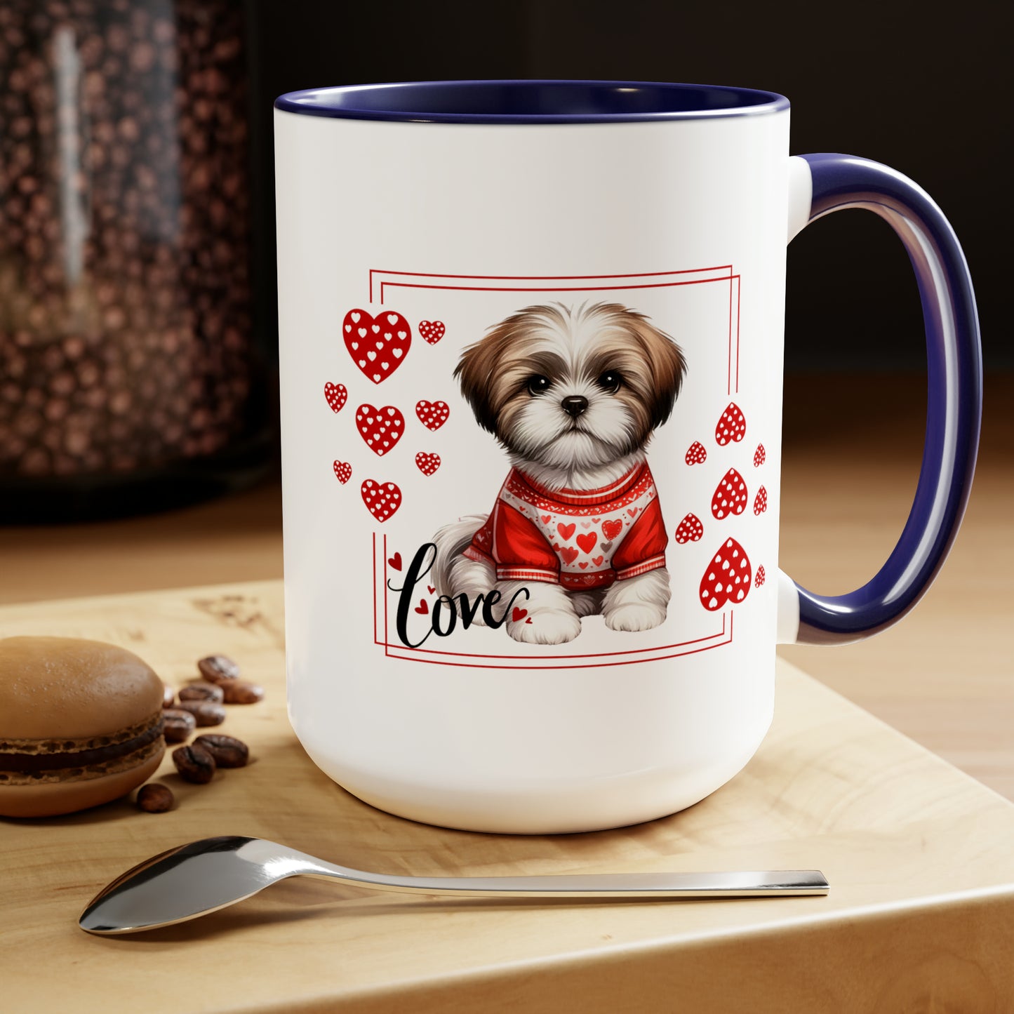 Happy valentines day Two-Tone Coffee Mugs, 15oz