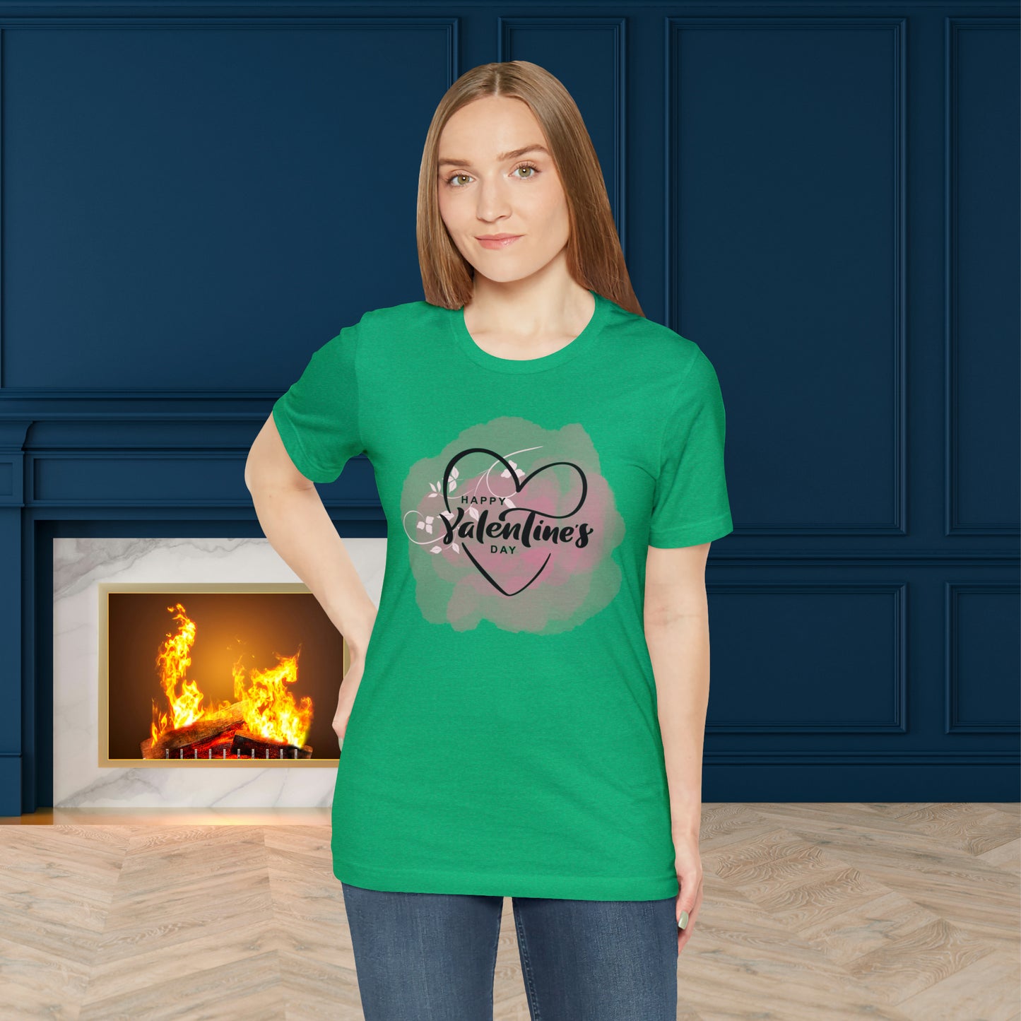 Happy valentines day Unisex Jersey Short Sleeve Tee