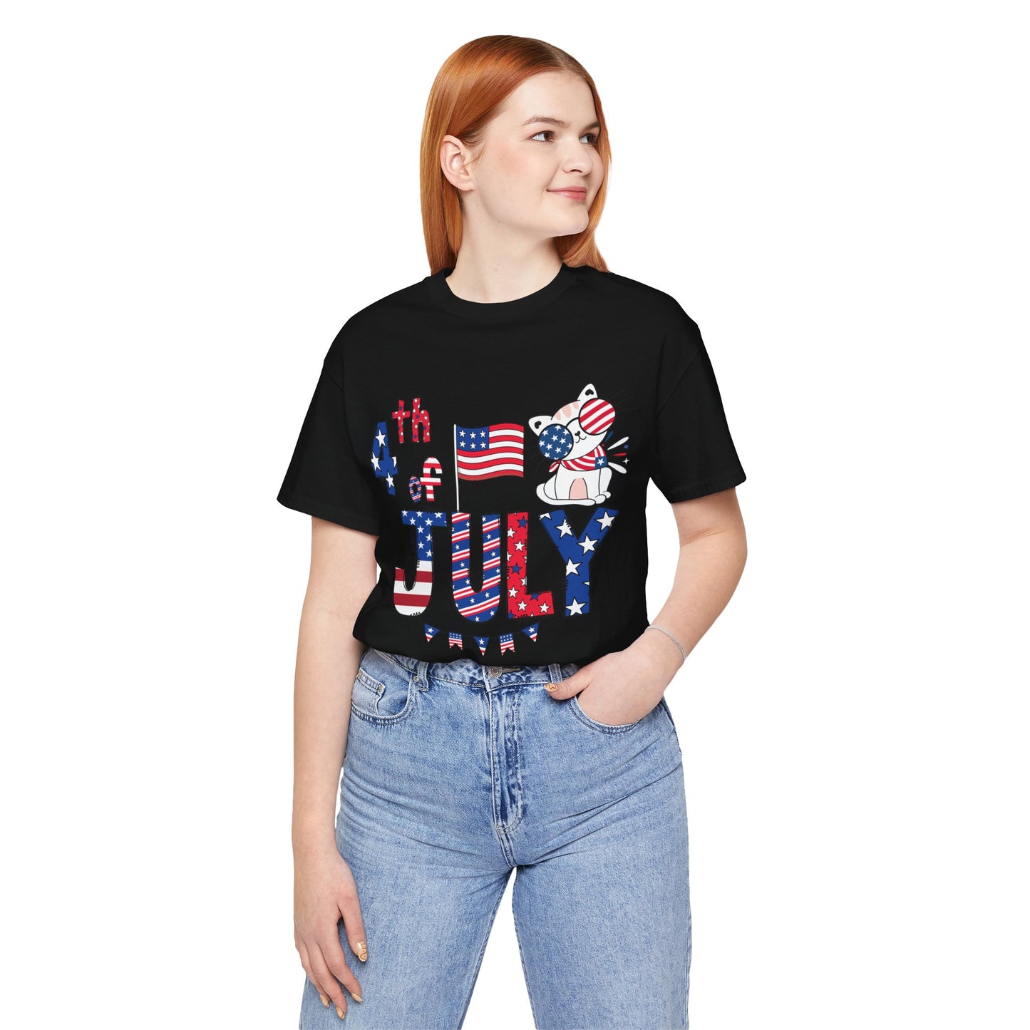 4th of July T-shirt, Red White Blue T-Shirt, Fourth of July unisex jersey short sleeve.