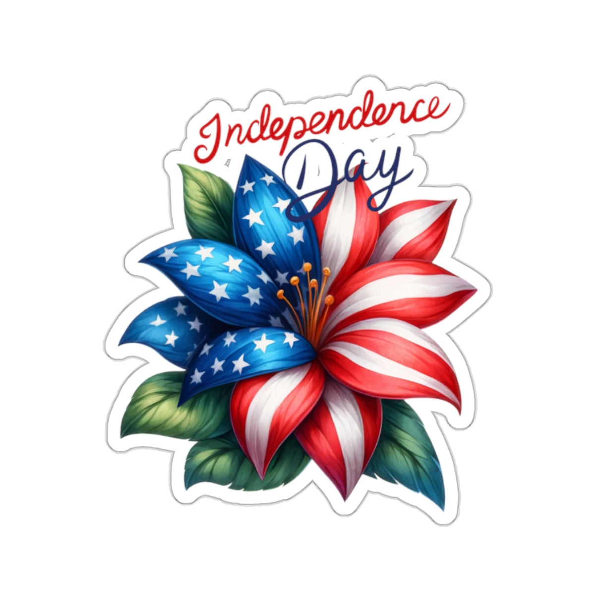 Happy 4th Of July Kiss-Cut Stickers, America, Flag, Peace Love America. Proud To Be An American, Red White Blue stickers. Independence Day Stickers.