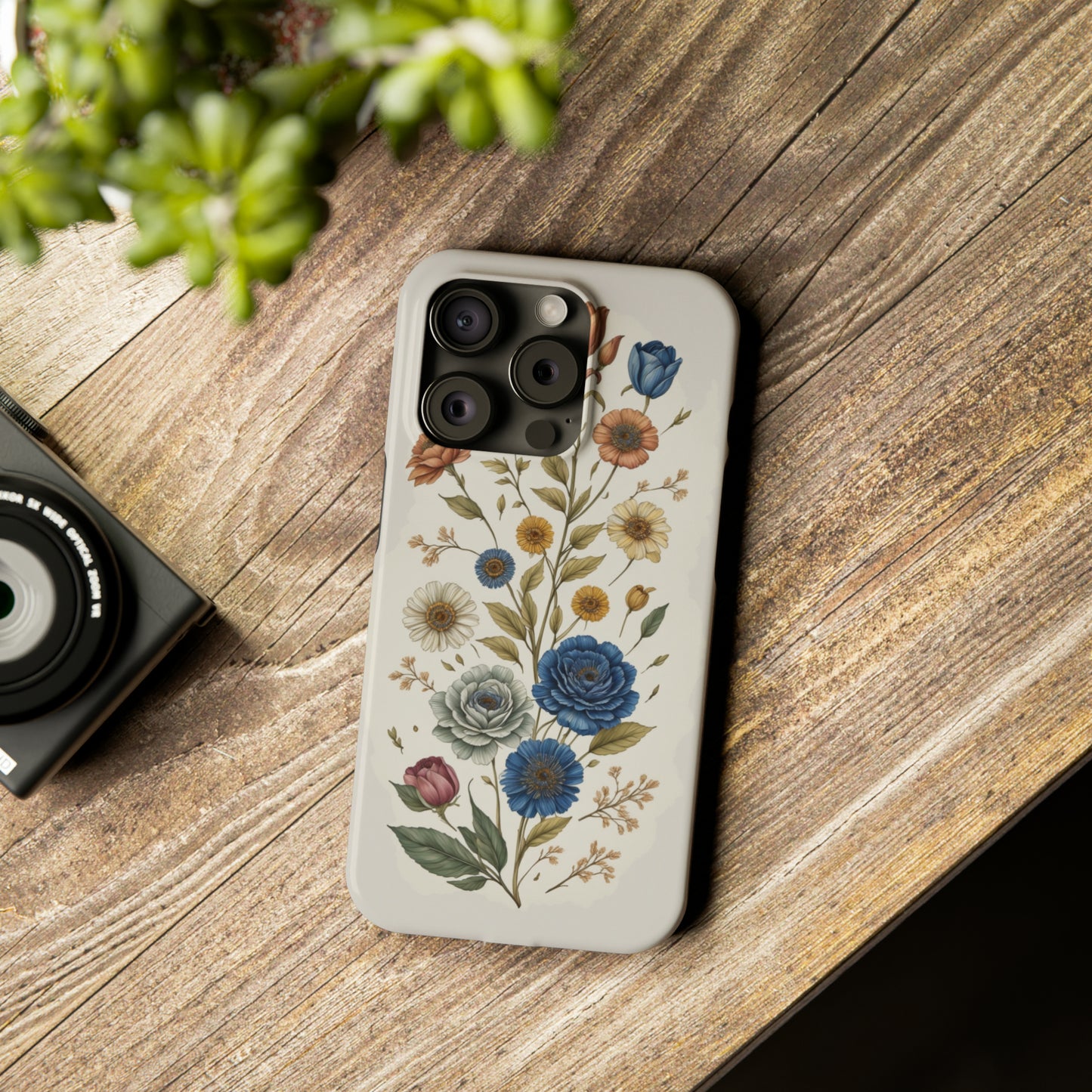 Vintage Floral painting iPhone 15 Phone Cases.