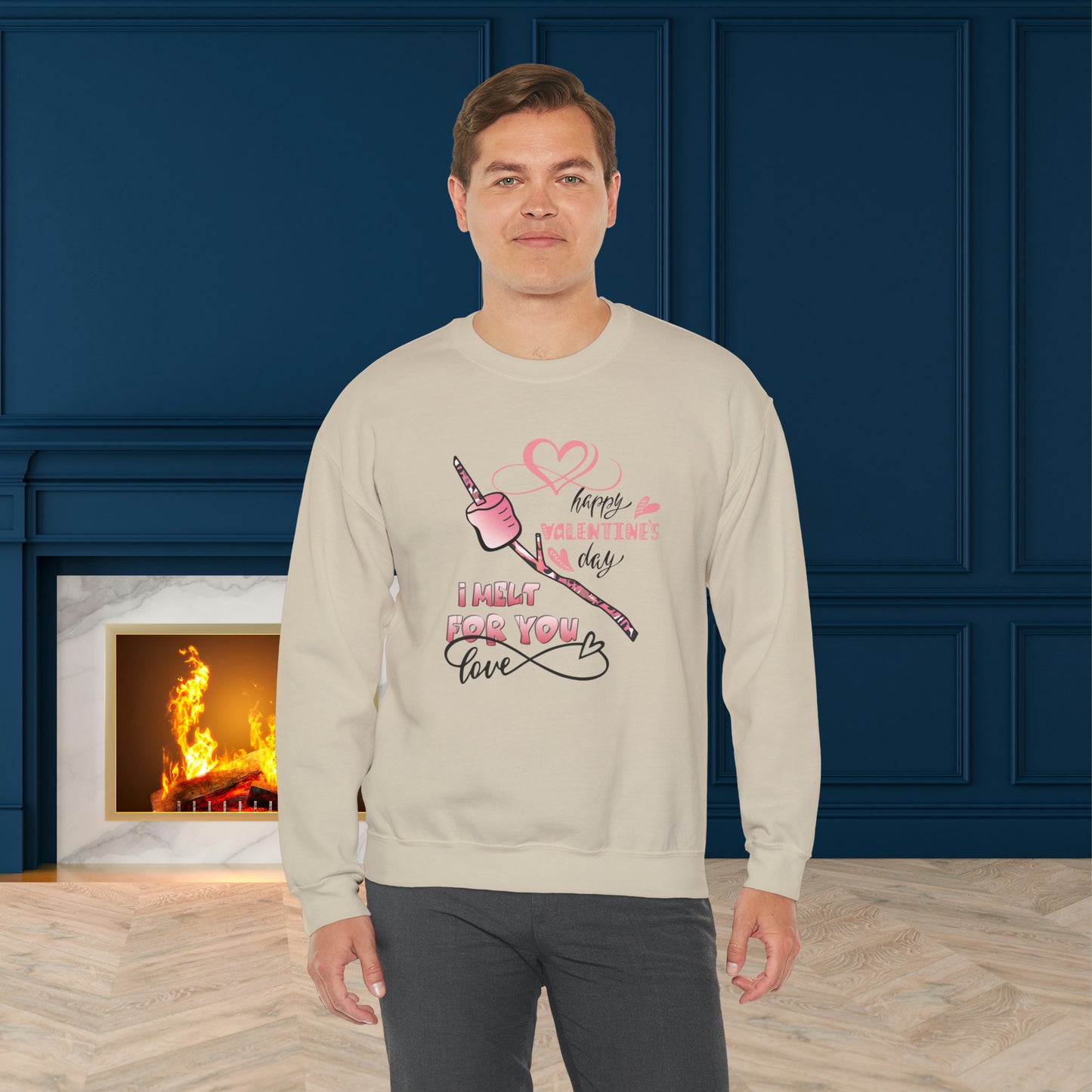 Happy valentines day Unisex Heavy Blend™ Crewneck Sweatshirt