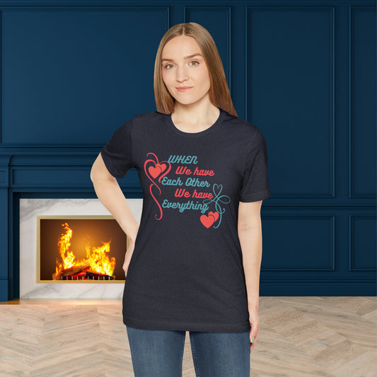 Happy valentines day Unisex Jersey Short Sleeve Tee