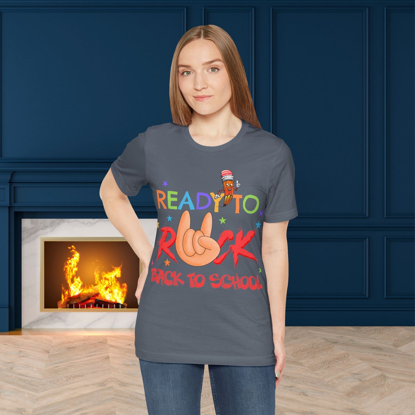 Ready To Rock T-Shirt, Back To School T-Shirt, Teach Love Inspire Teacher Shirt, Teacher Back To school unisex jersey short sleeve.First Day Vibes T-Shirt.