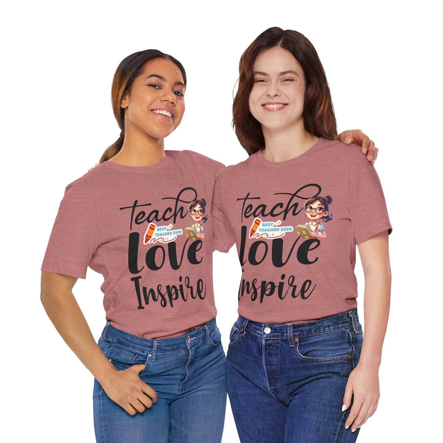 Teach Love Inspire T-shirt, Hello Teacher T-Shirt, Back To School T-Shirt, Teach Love Inspire Teacher Shirt, Teacher Back To school unisex jersey short sleeve.First Day Vibes T-Shirt.