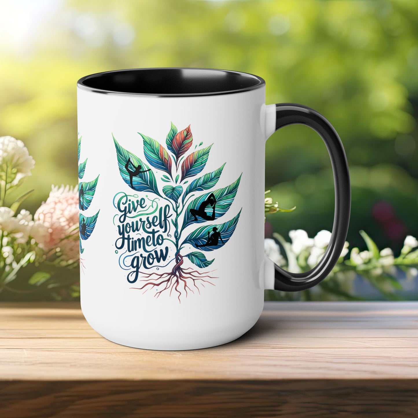 Give Yourself Time To Grow Yoga Coffee Mug, Cute Yoga Coffee Mug, Yoga lovers Coffee Mug, Yoga Instructor Gift, Gift For Yoga lover, Gift For Yogi.