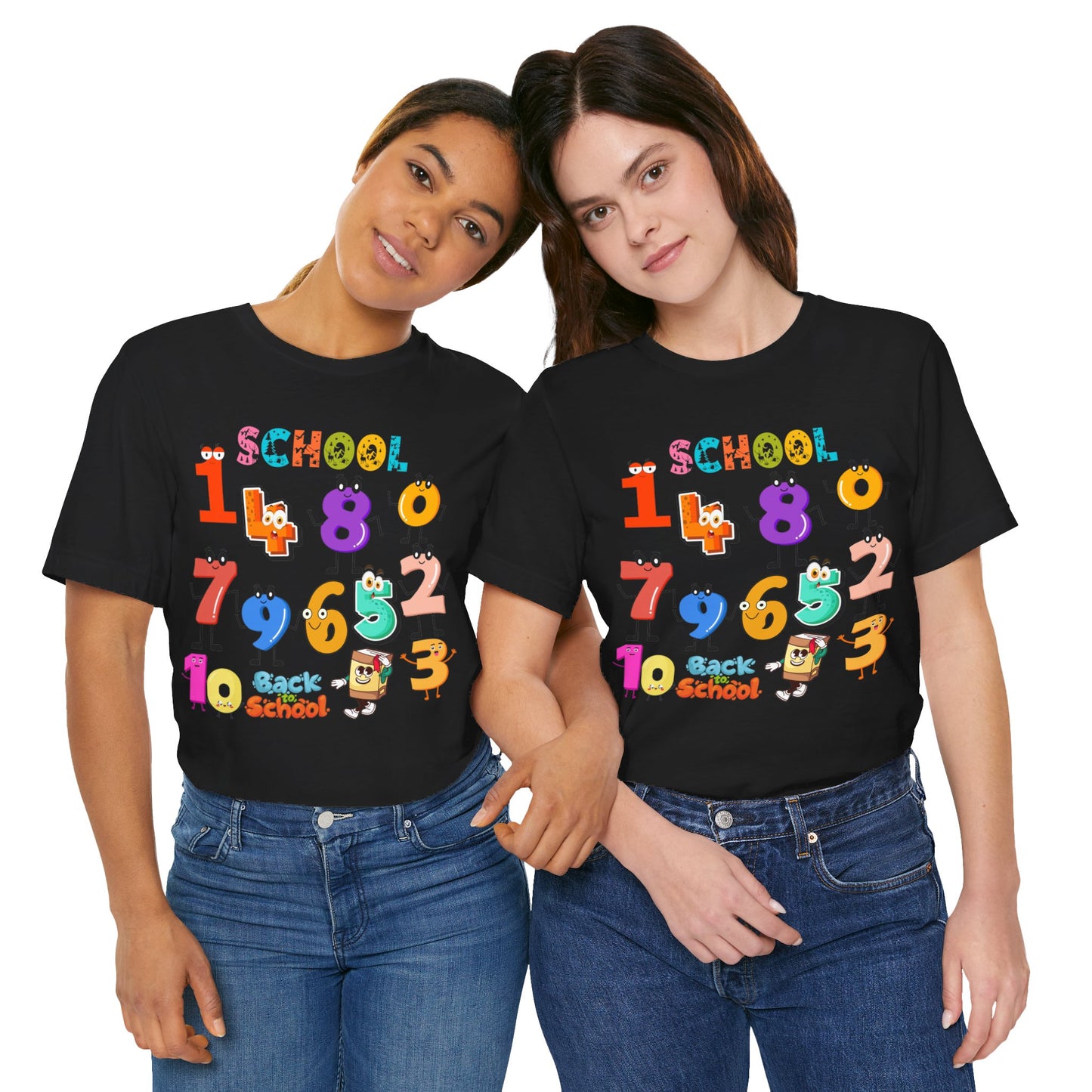 1 2 3 Back To School T-Shirt, Love Teach Inspire T-Shirt, Back To School T-Shirt, Teacher Back To school unisex jersey short sleeve.First Day Vibes T-Shirt.