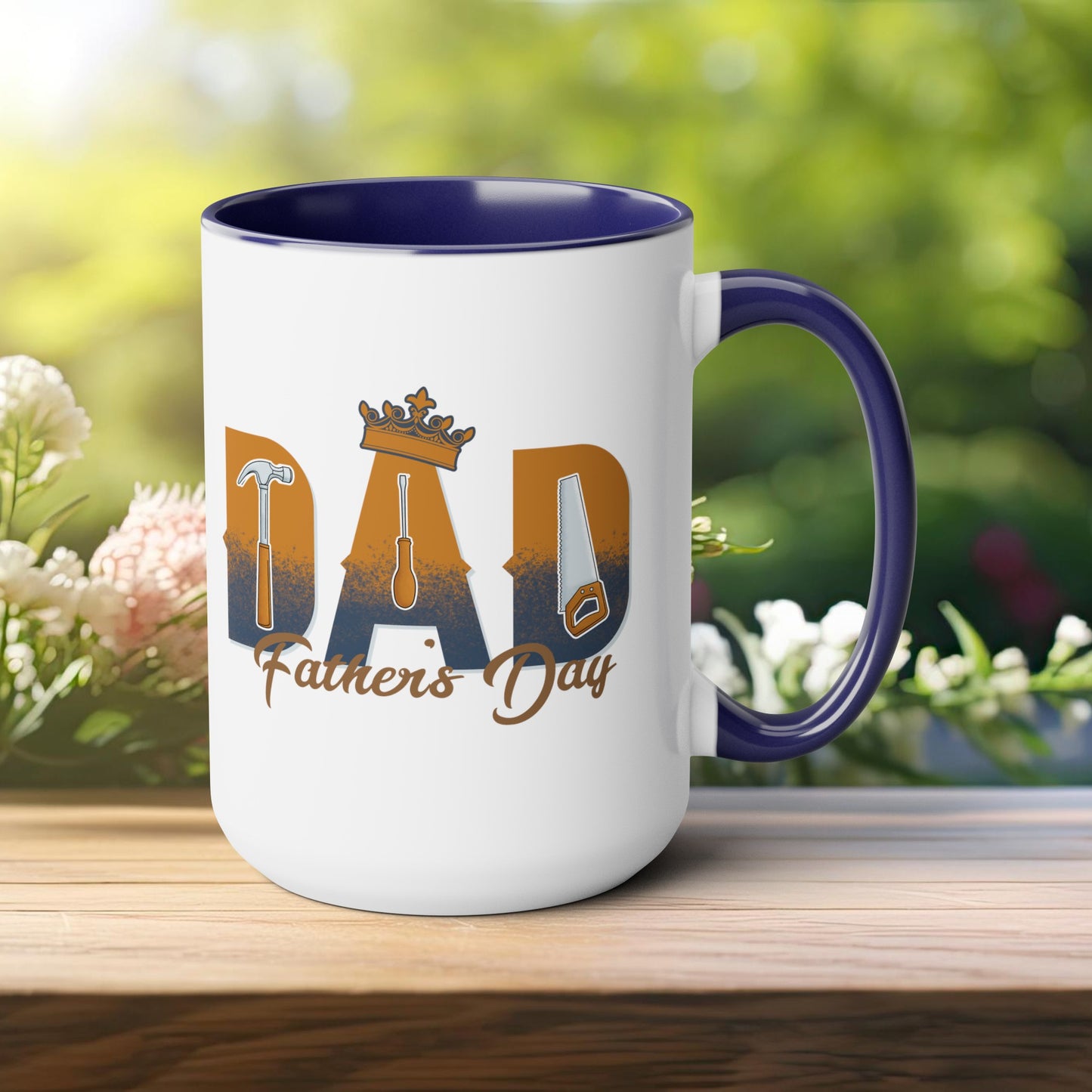 Happy father's dayTow-Tone Coffee Mug.15oz, Gift for Dad, Daddy's Coffee Mug