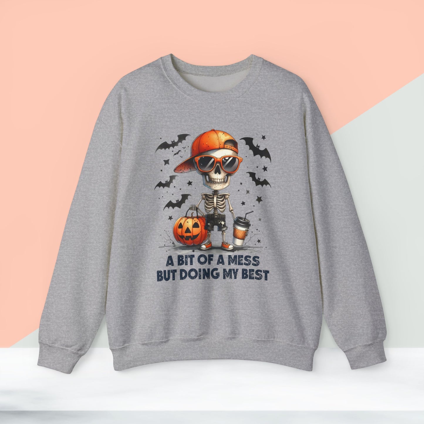 Halloween Sweatshirt, Happy Halloween Sweatshirt - Unisex Heavy Blend Crewneck, Halloween Sweatshirt, Cute Spooky Ghost sweatshirt.