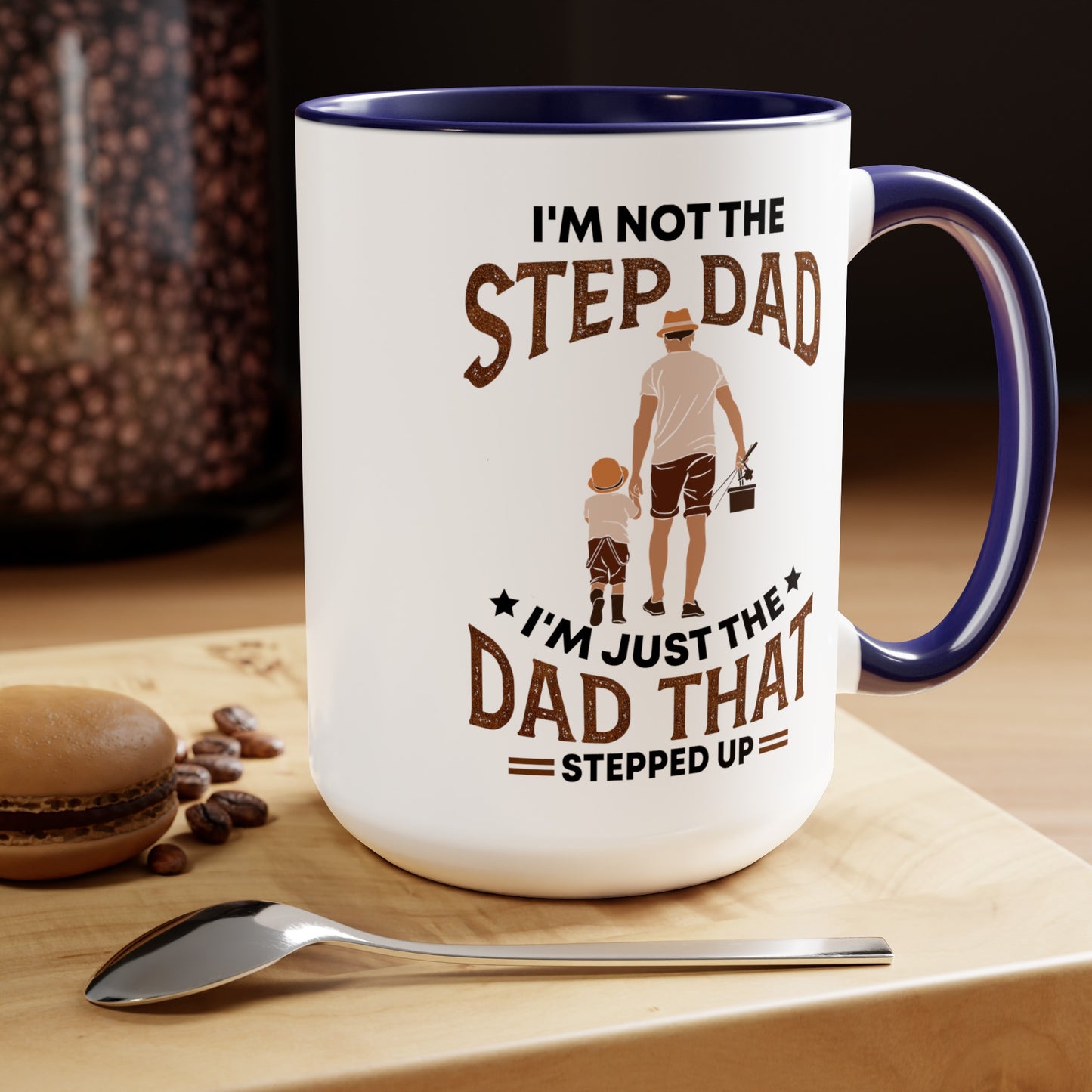 Happy father's dayTow-Tone Coffee Mug.15oz, Gift for Dad, Daddy's Coffee Mug