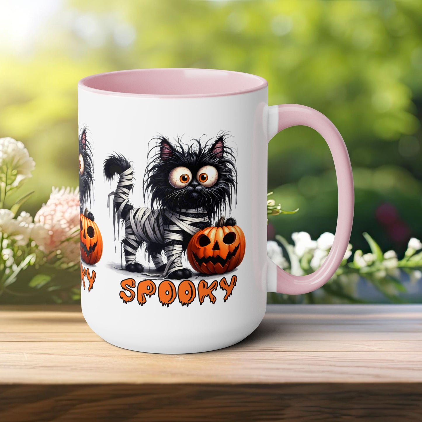 Spooky Happy Halloween Coffee Mug,  Let's Go Halloween Coffee Mug, Trick or Treat Halloween Coffee Mug, Cute Ghost Coffee Mug, Spooky Season Halloween Coffee Mug.