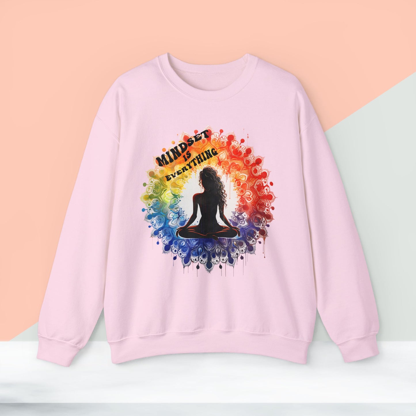 Mindset Is Everything Yoga unisex heavy blend crewneck sweatshirt,Yoga workout Sweatshirt,Yoga lovers Sweatshirt, Yoga Instructor Gift, Gym Sweatshirt, Gift For Yoga lovers, Gift For Yogi.