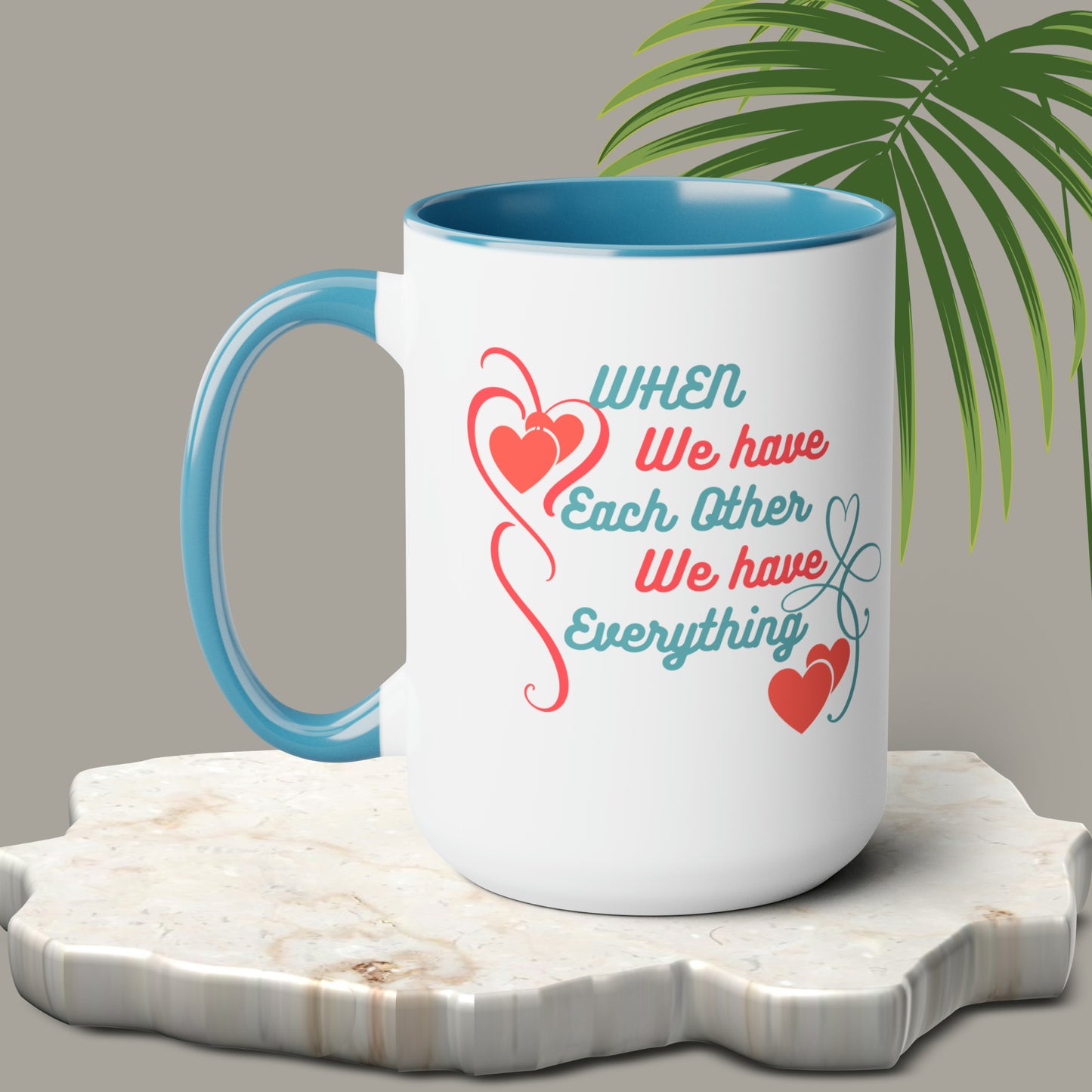 Happy valentines day Two-Tone Coffee Mugs, 15oz