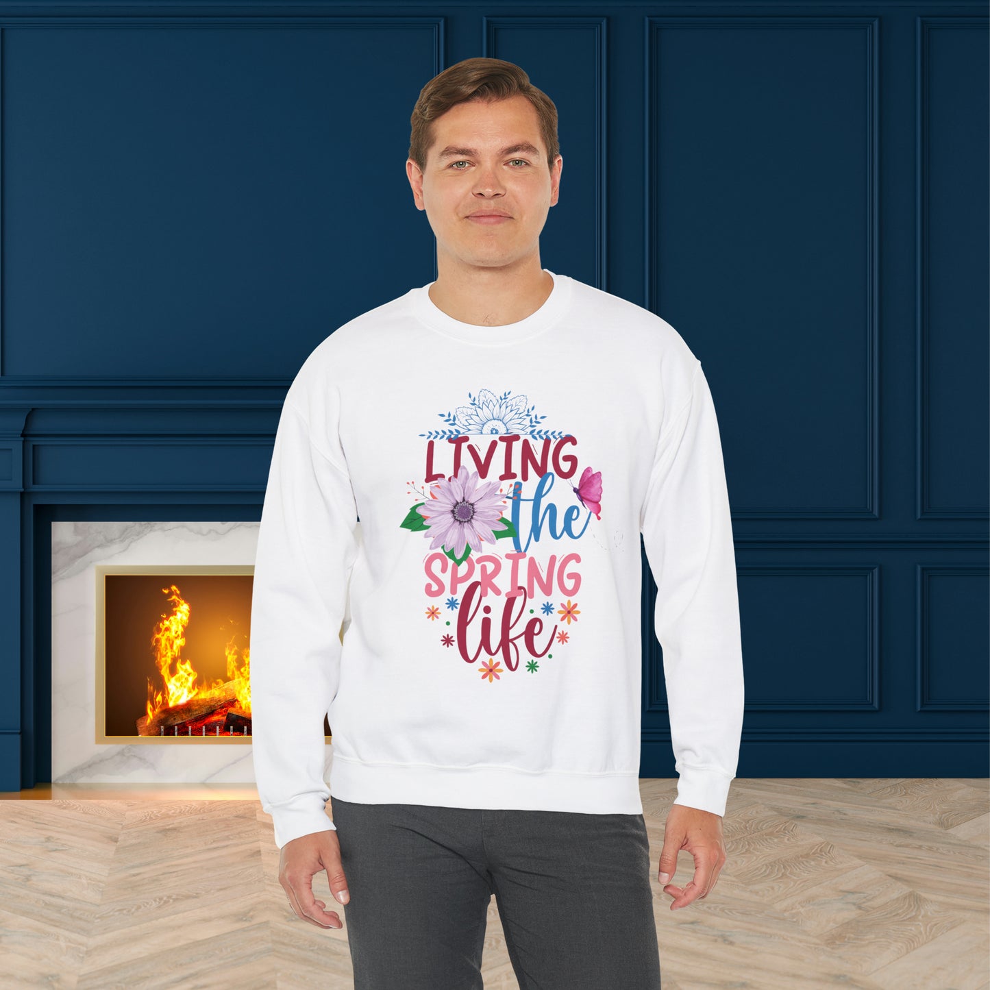 Living The Spring Time Unisex Crewneck Sweatshirt